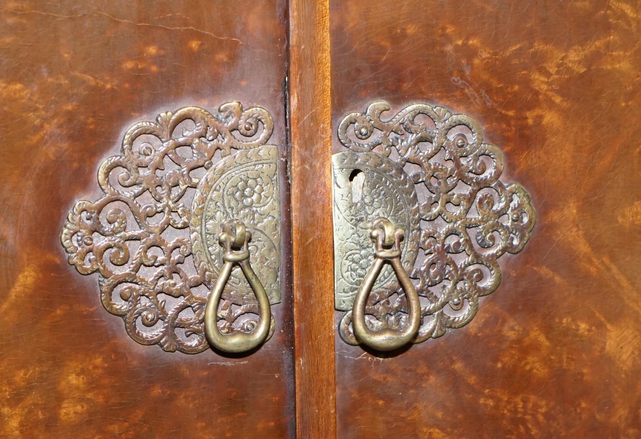 1930s Burr Walnut Double Bank Wardrobe and Pigeon Holes One of Two Part of Suite 1