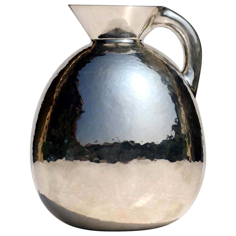 1930s by Eros Genazzi Art Deco Silver Vase