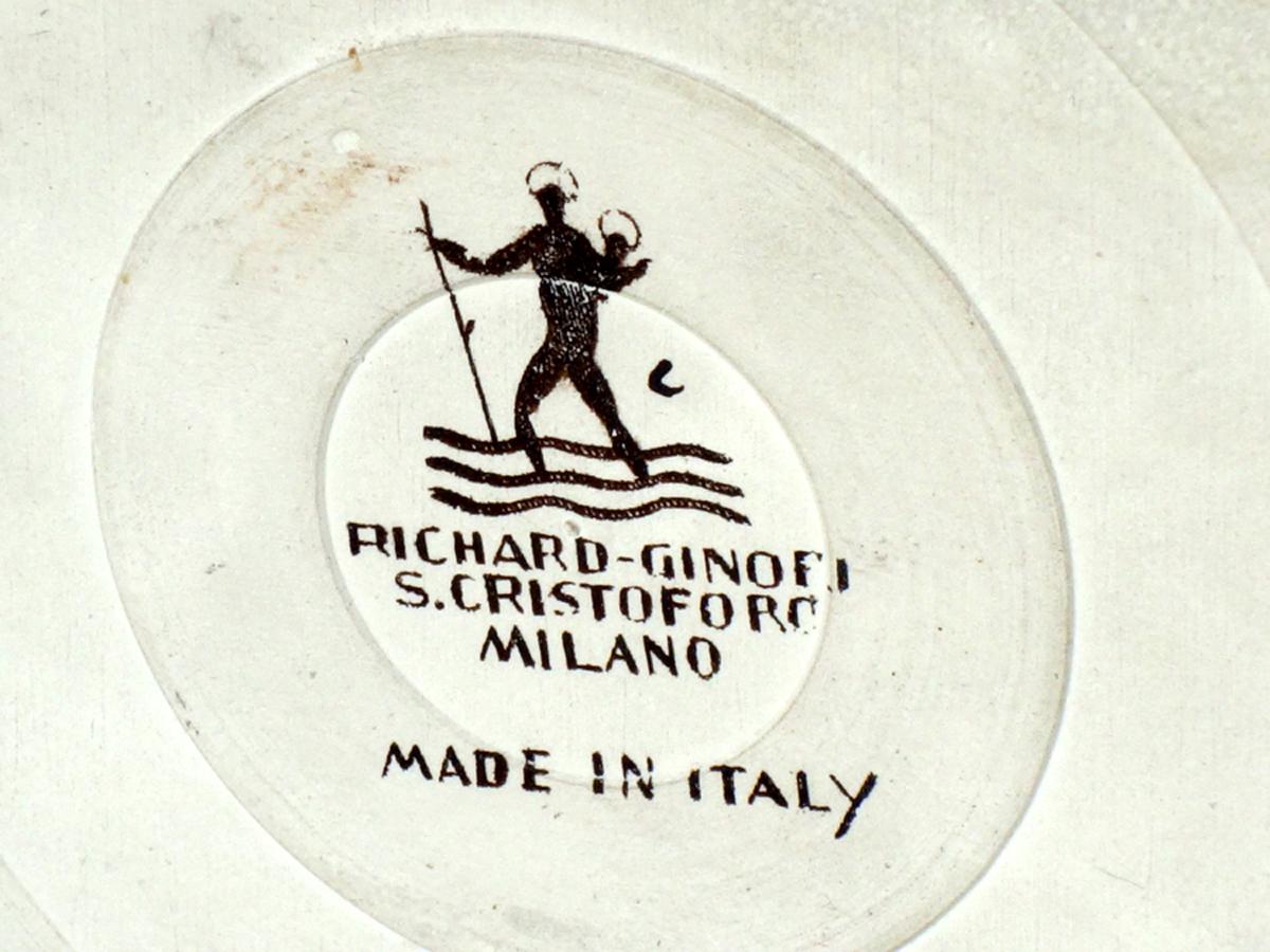 Mid-20th Century 1930s by G. Gariboldi Gio Ponti Richard Ginori Italian Pottery Pair of Tiles For Sale
