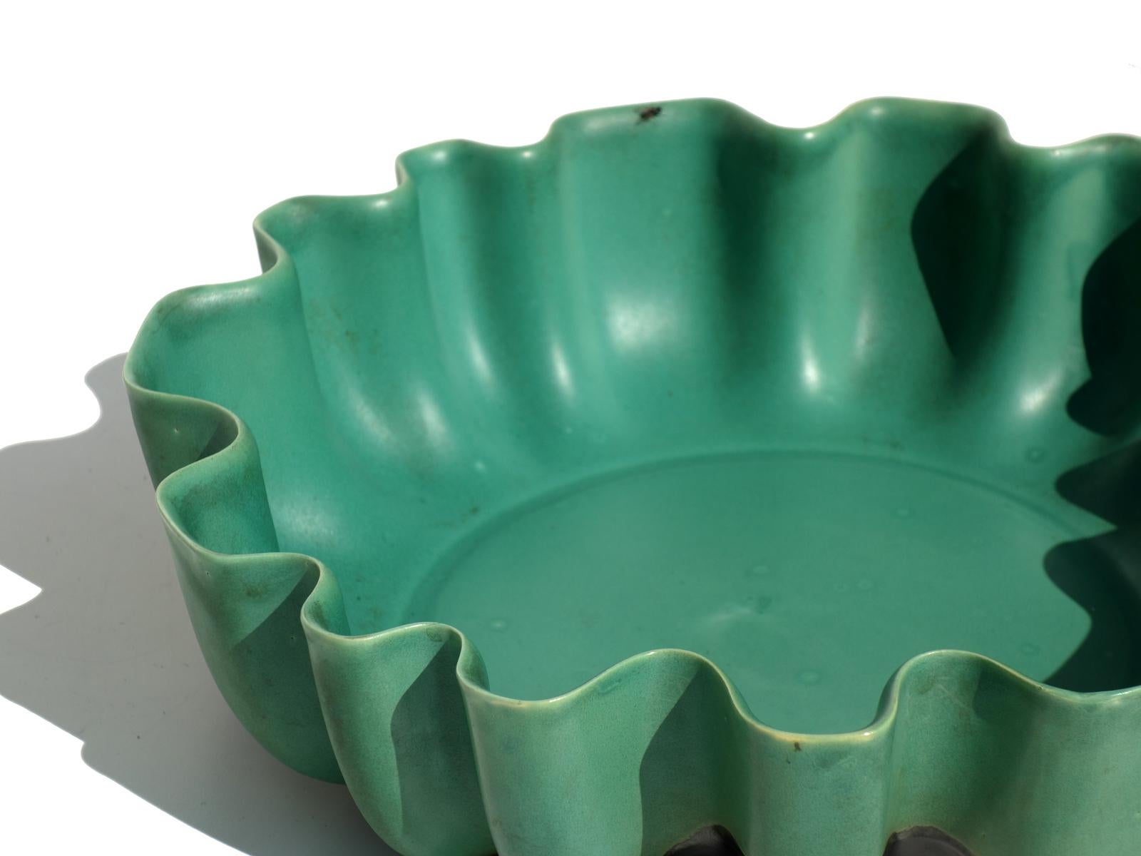 San Cristoforo, 1936
Green and black glazed pottery bowl.
Perfect Condition.