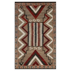 1930s Camel Field Antique Native American Tribal Geometric Flat Weave Kilim Rug