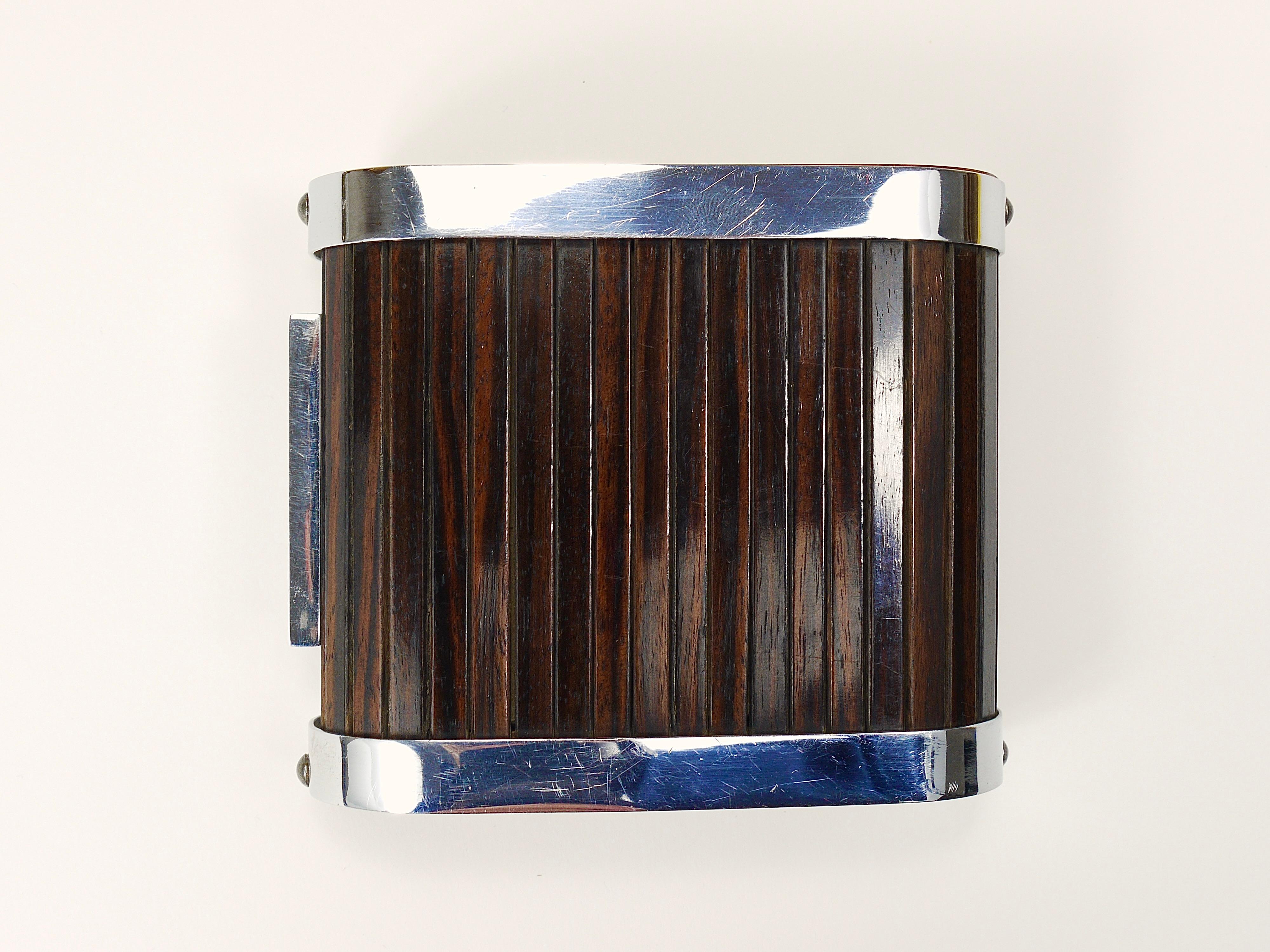 1930s Carl Aubock I Storage Box / Cigarette Dispenser with Roll Top, Austria For Sale 9