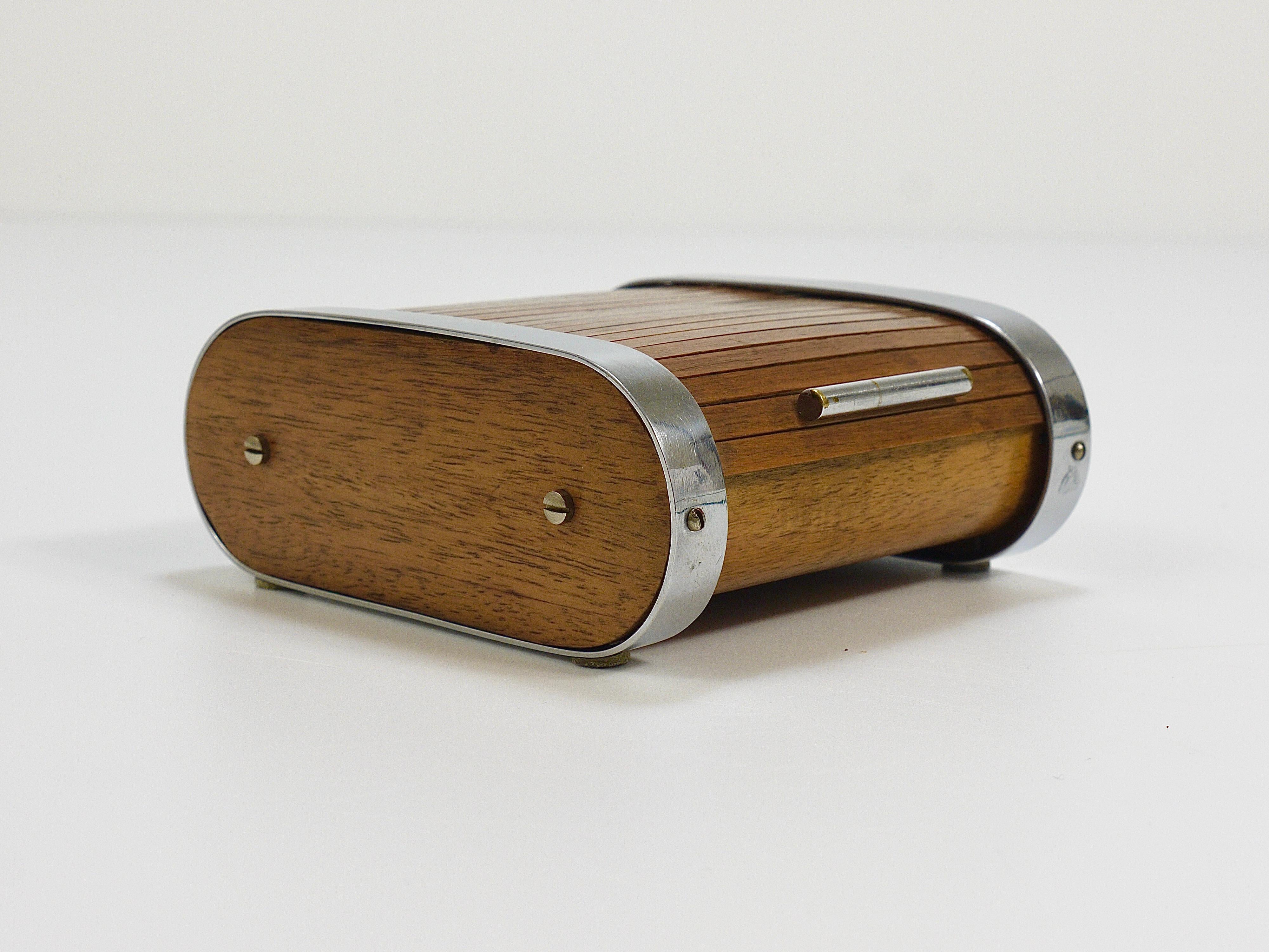 1930s Carl Aubock I Storage Box / Cigarette Dispenser with Roll Top, Austria For Sale 10