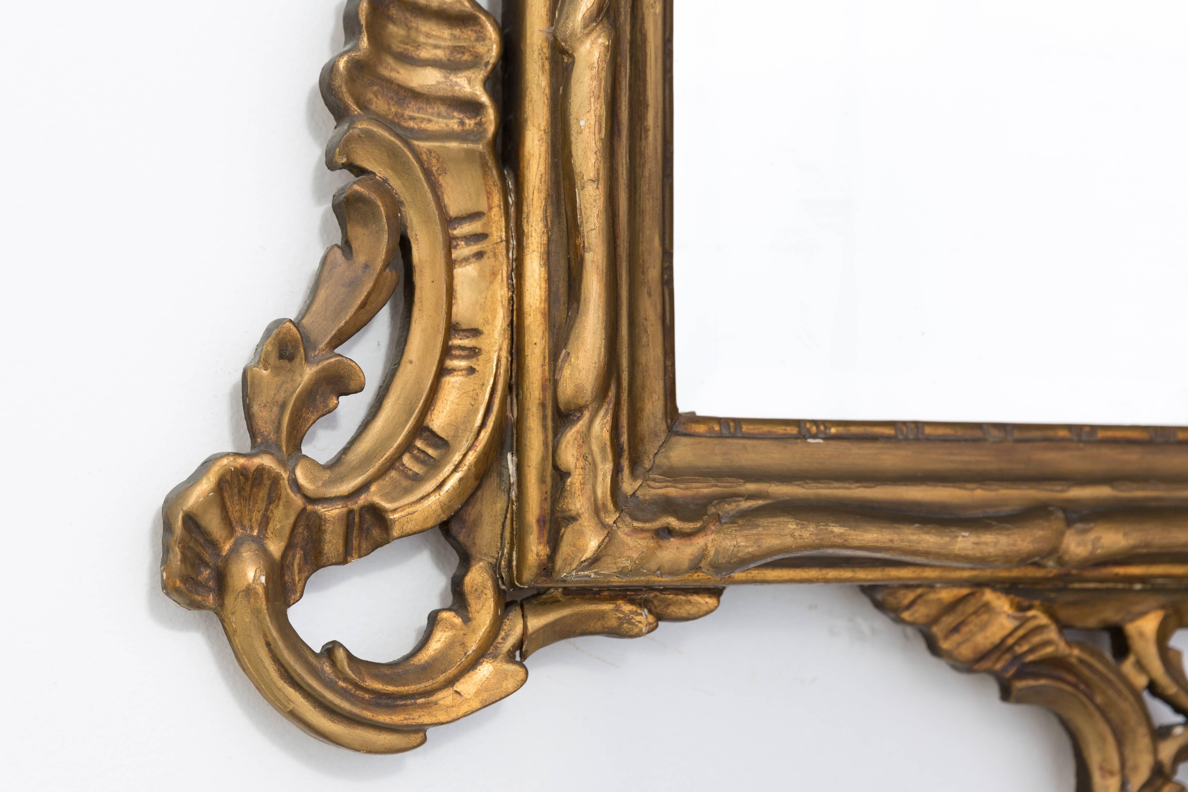 1930s Carved Gilt Wood Italian Mirror 4