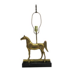 1930's Brass Racehorse Lamp