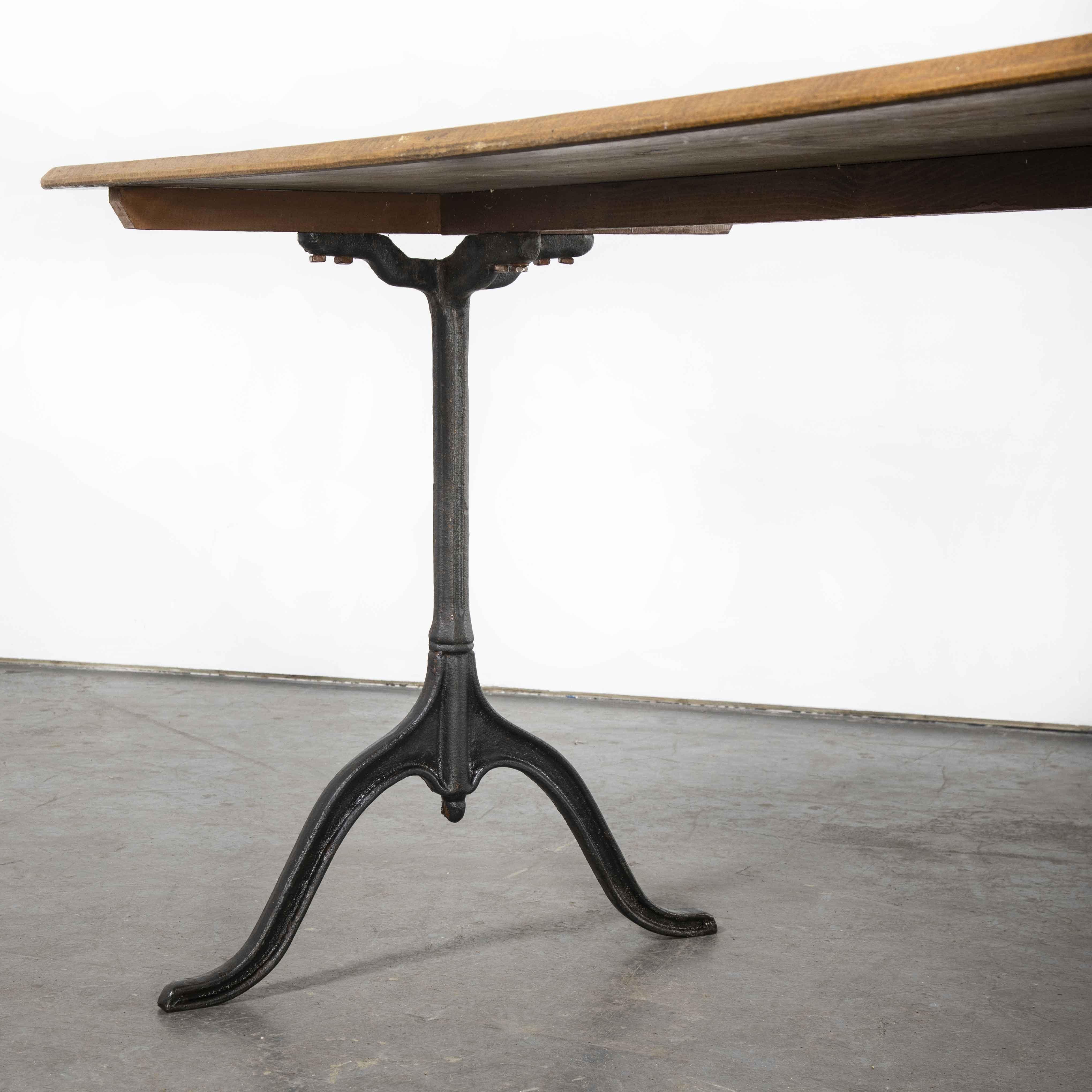 1930's Cast Metal Base Kronenbourg Café Dining, Bistro Table, Model Eight In Good Condition In Hook, Hampshire