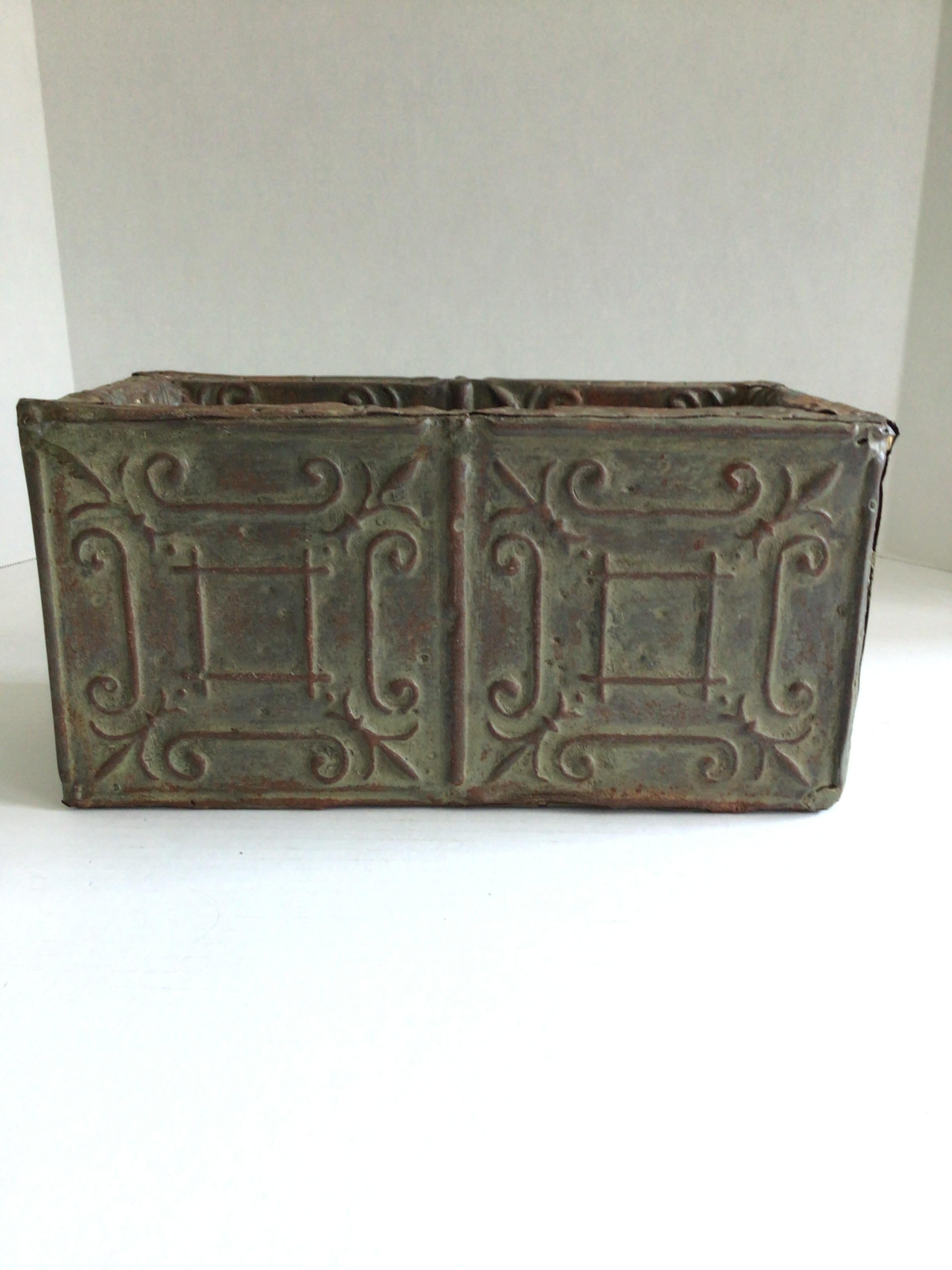 Mid-20th Century 1930s Ceiling Tin Window Box For Sale
