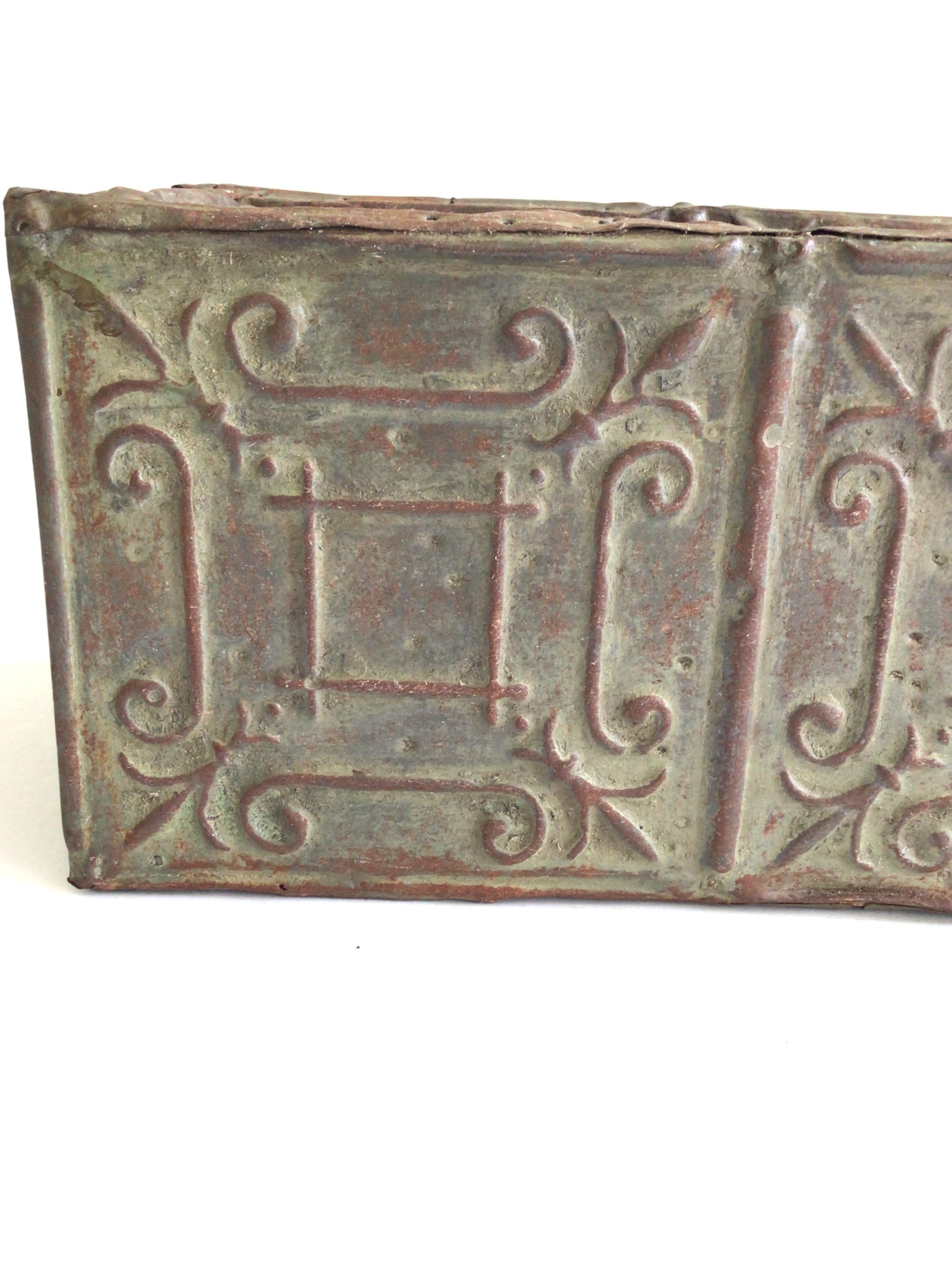 1930s Ceiling Tin Window Box For Sale 1