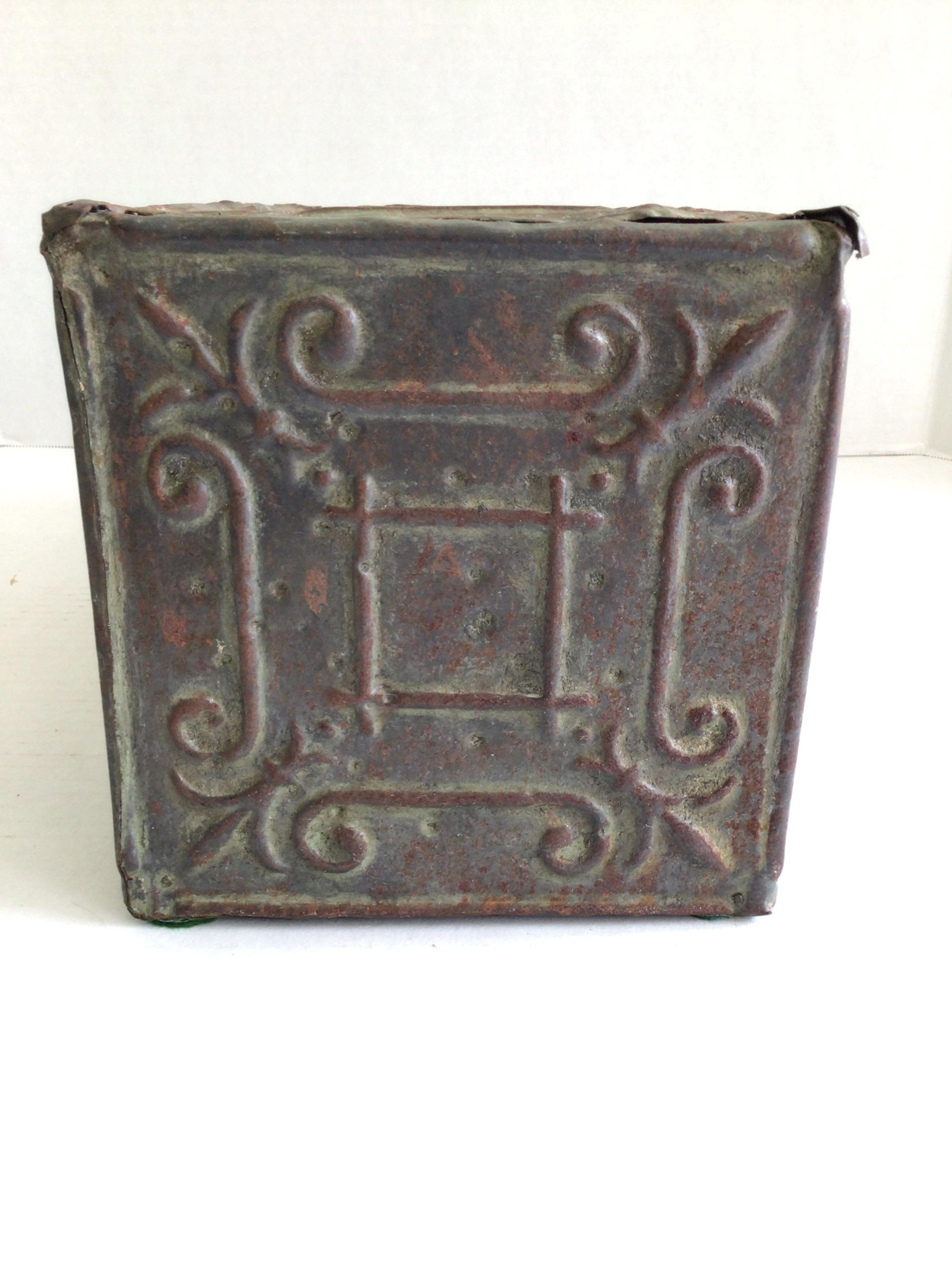 1930s Ceiling Tin Window Box For Sale 2
