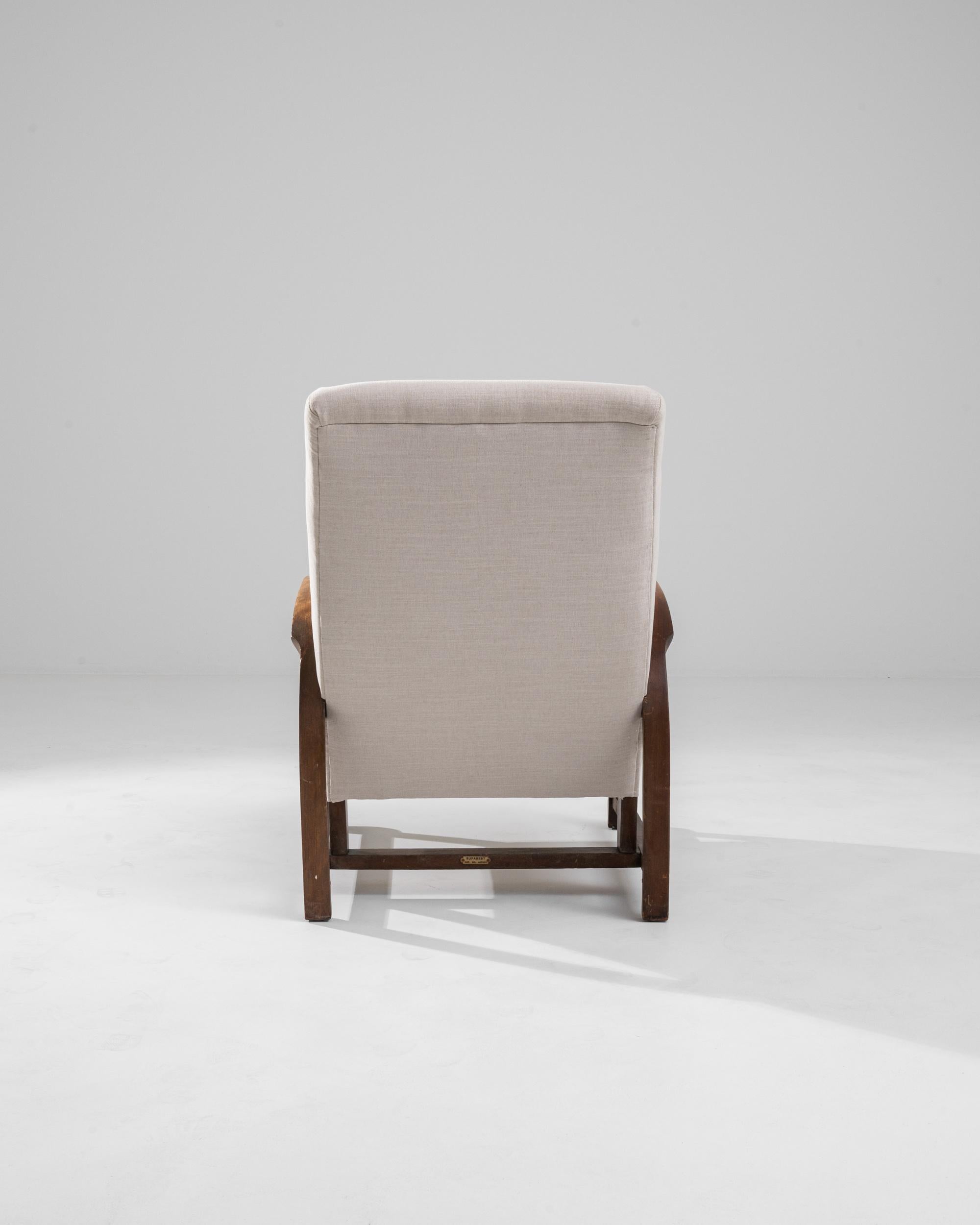 1930s Central European Wooden Armchair 1