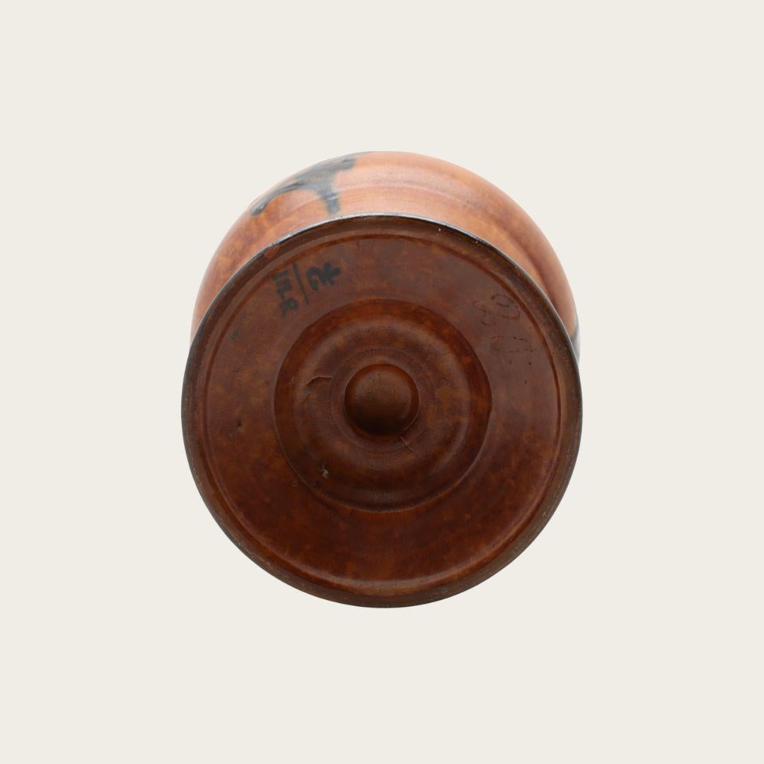 1930s Ceramic Baroque Urn by Gabriel Burmeister for Gabrielverk Sueco en venta