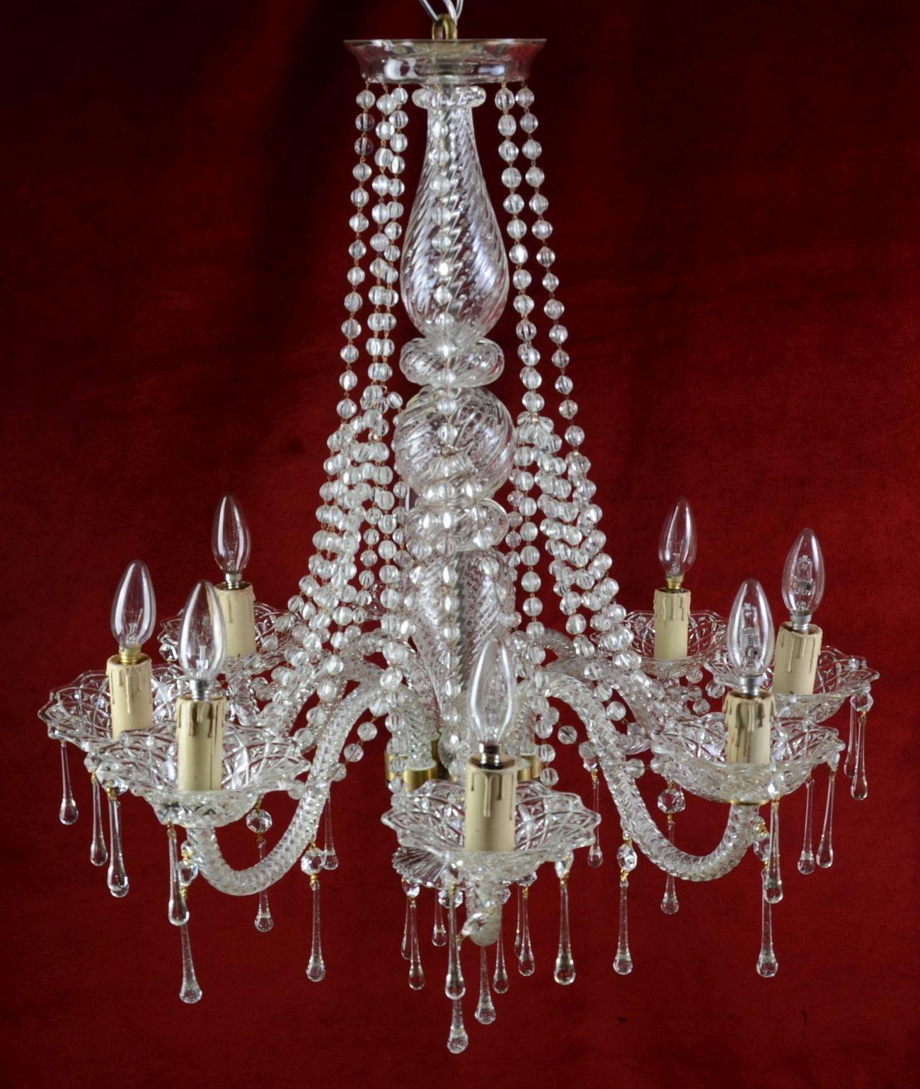 1930s Chandelier in the Style of Marie Terese, Spain For Sale 3
