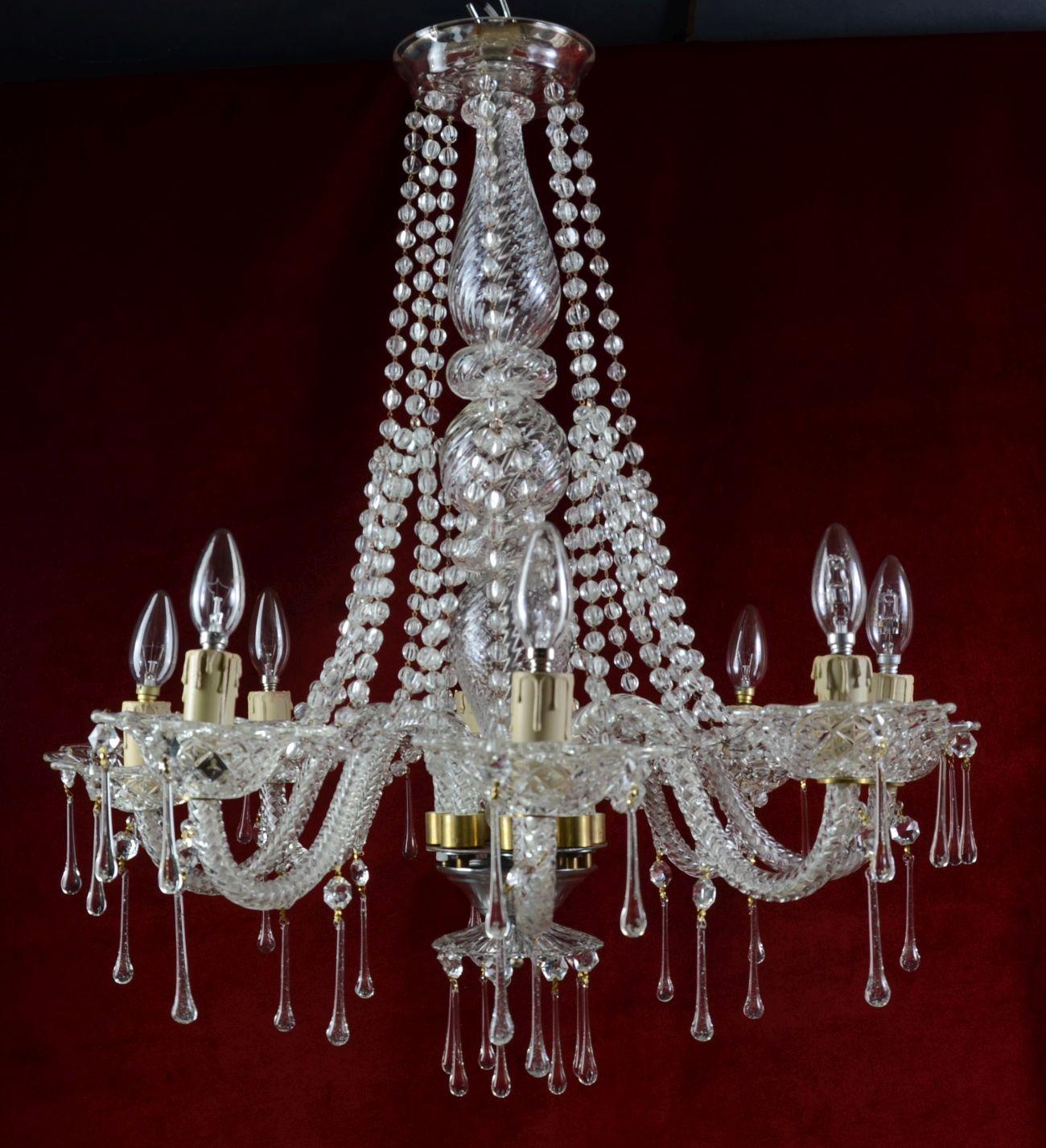 1930s Chandelier in the Style of Marie Terese, Spain For Sale 1