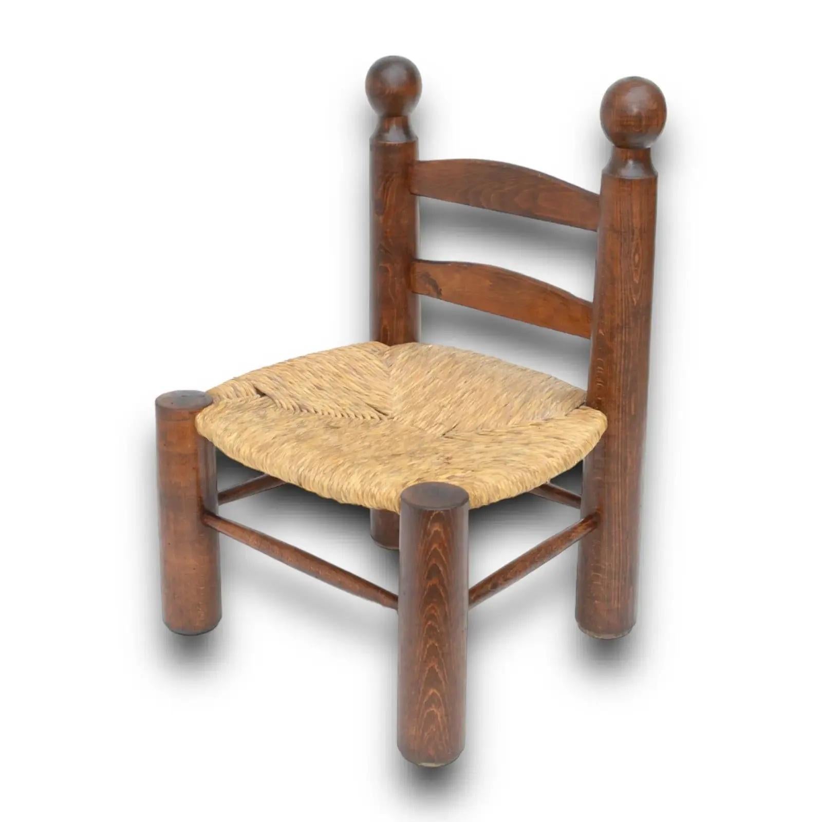 French Provincial 1930s Charles Dudouyt French  Low Side Chair For Sale