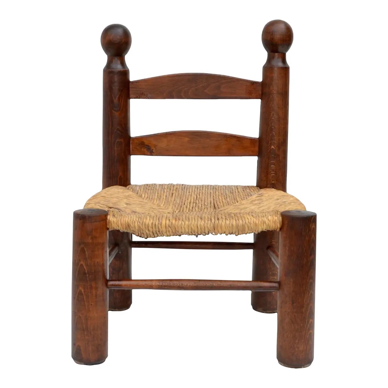 1930s Charles Dudouyt French  Low Side Chair In Good Condition For Sale In West Hollywood, CA