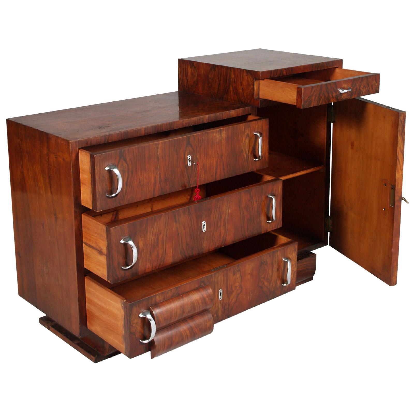 Italian 1930s Chest of Drawers, Commode, Credenza Art Deco by Guglielmo Urlich for Ar.Ca For Sale