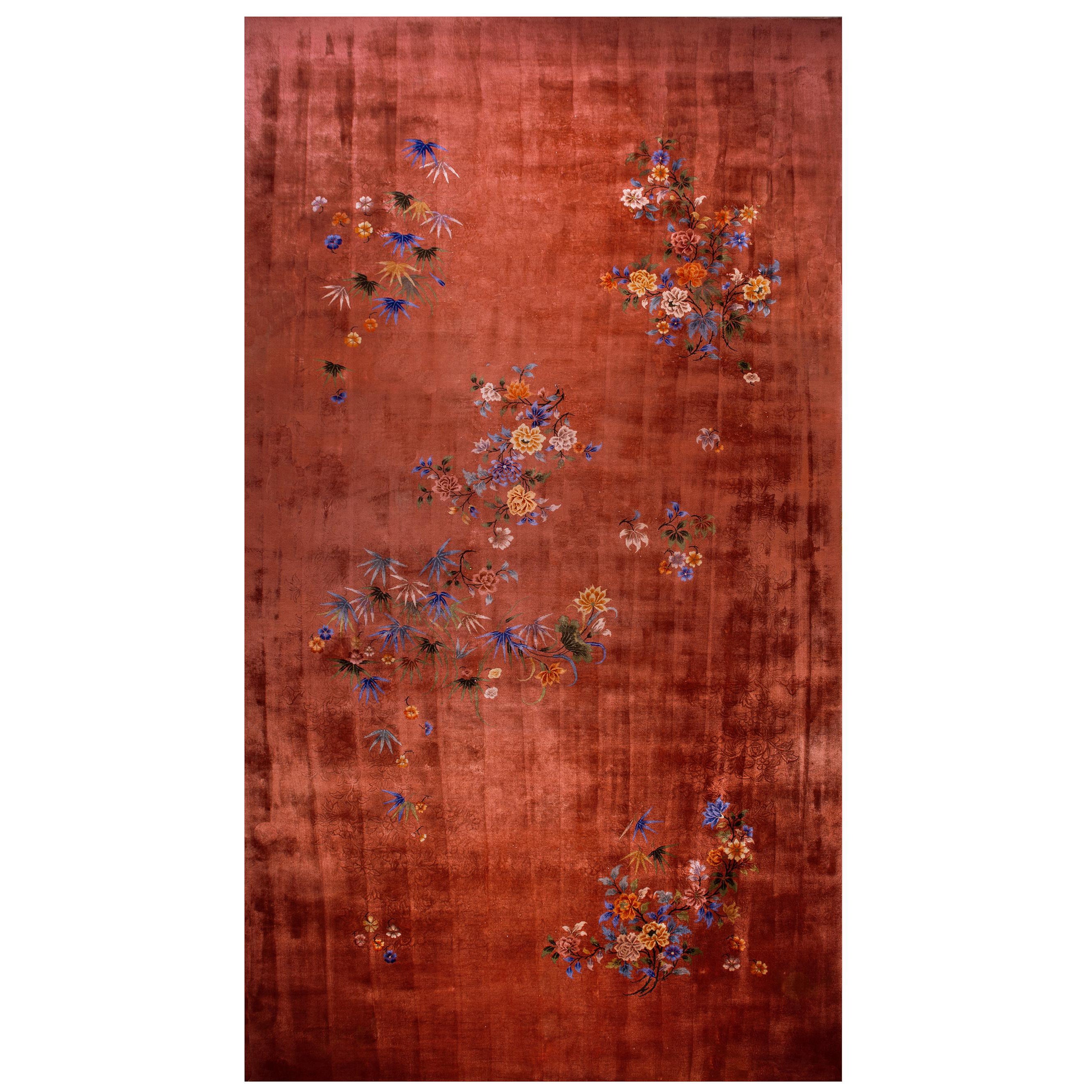 Tapis Art Déco chinois des années 1930 ( 11''9"" x21''6"")    358 cm x 655 cm