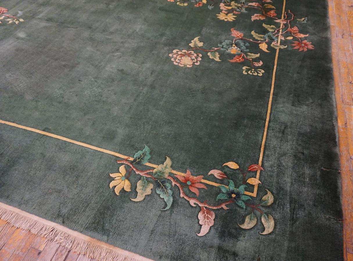  1930s Chinese Art Deco Carpet ( 12'10