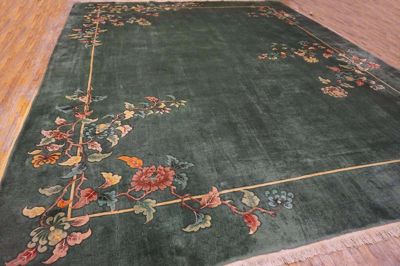  1930s Chinese Art Deco Carpet ( 12'10