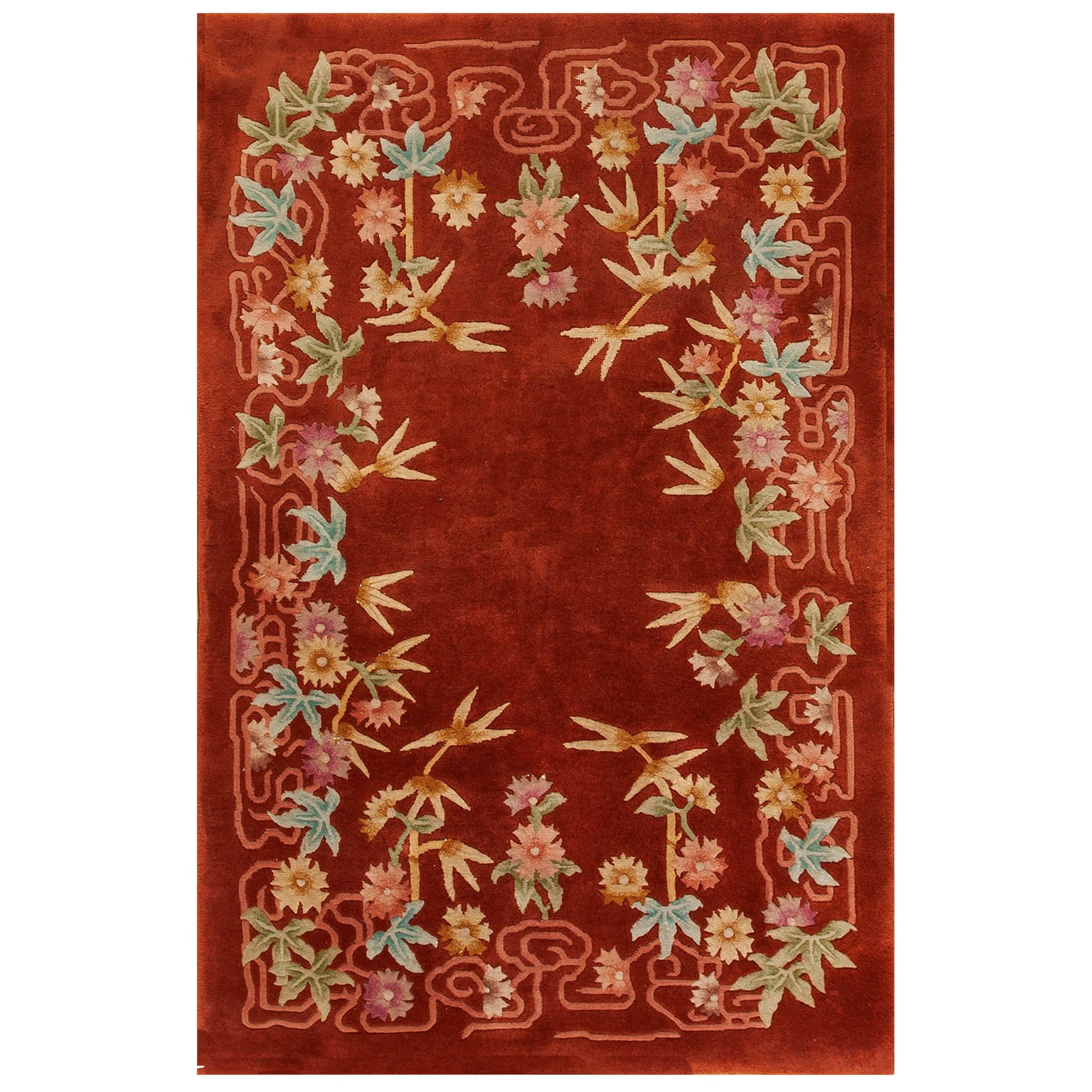 Tappeto Art Deco cinese degli anni '30 ( 4'4" x 6'6" - 132 x 198 )