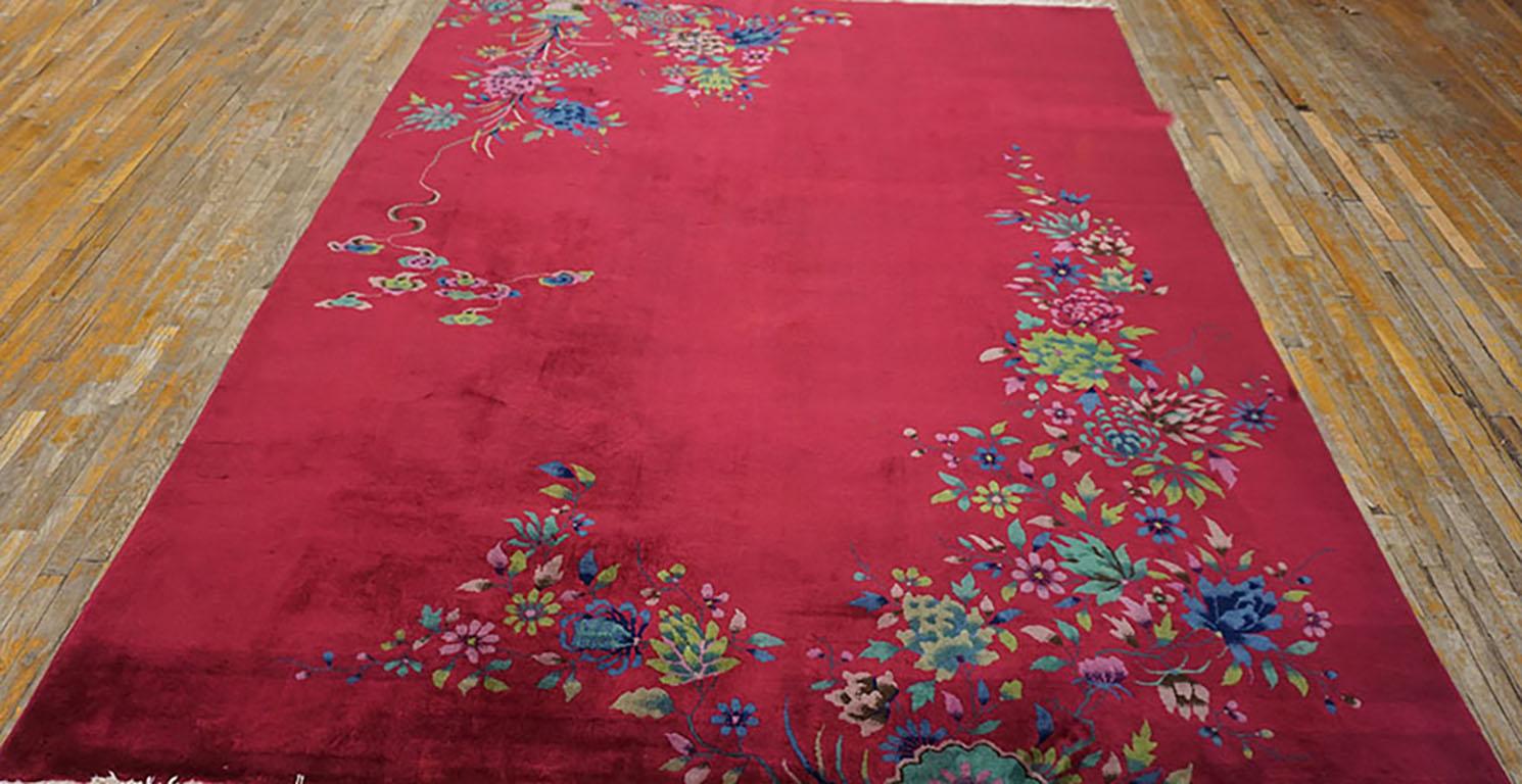 Tapis chinois Art Déco des années 1930 : 8' 8 