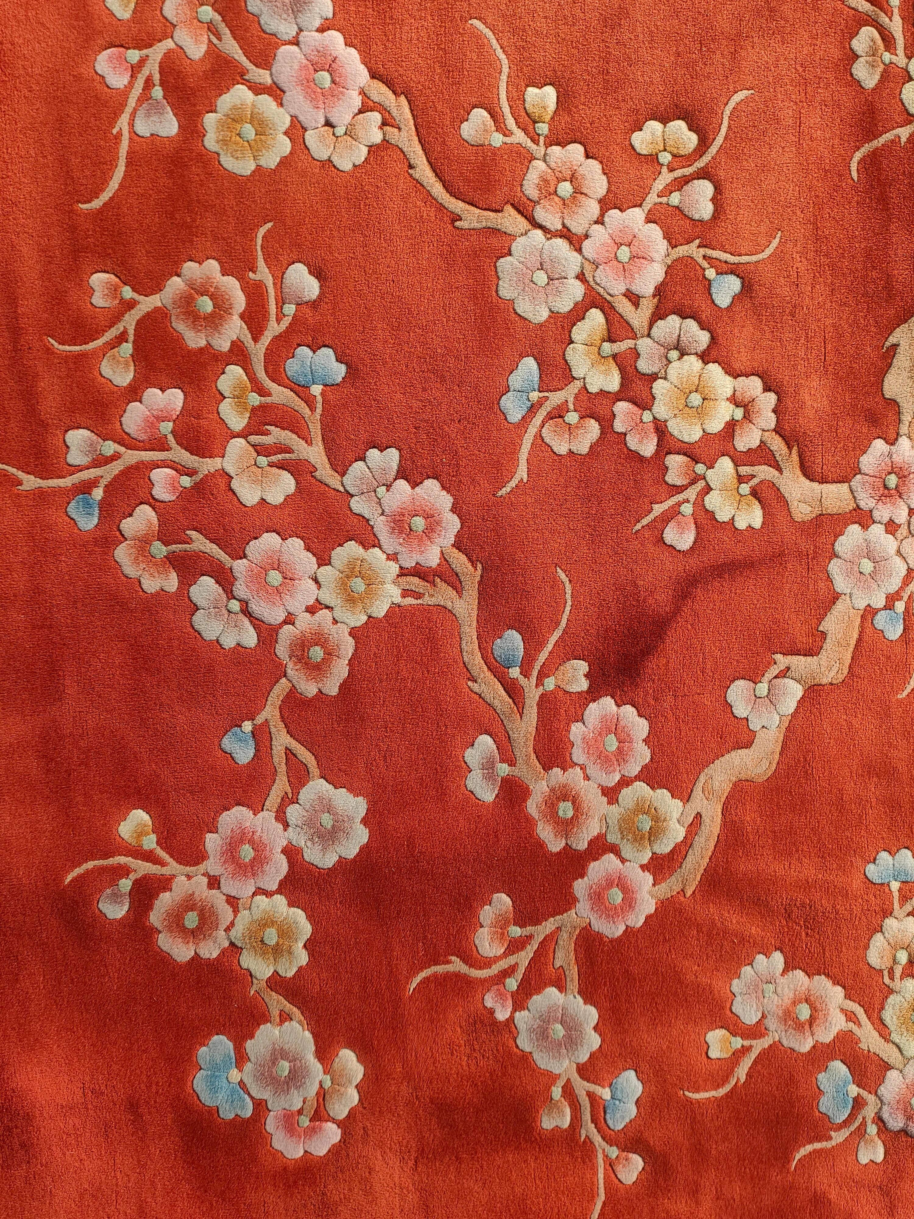 Wool 1930s Chinese Art Deco Carpet ( 8' x 10'2