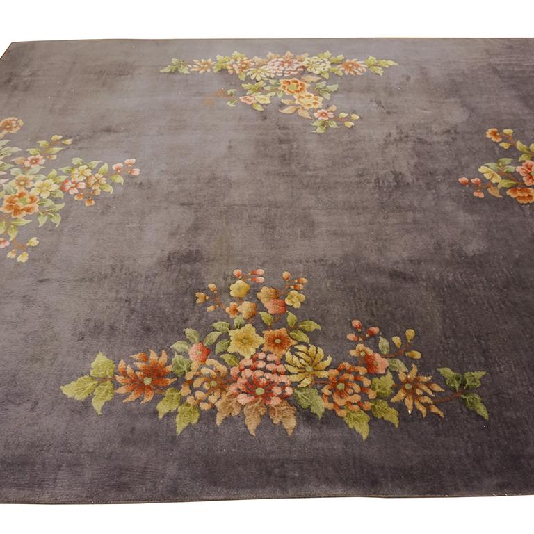 Tapis chinois Art Déco des années 1930 ( 8' x 9'9
