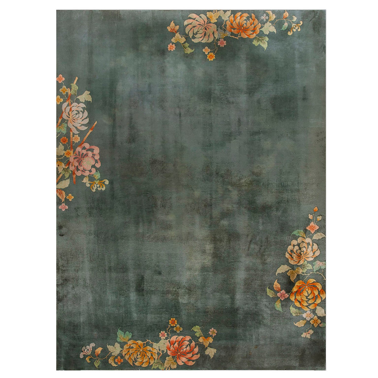Tapis Art Déco chinois des années 1930 (322,5 cm x 287 cm)