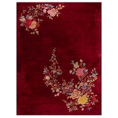 Tapis Art Déco chinois des années 1930 (32,7 x 355 cm)