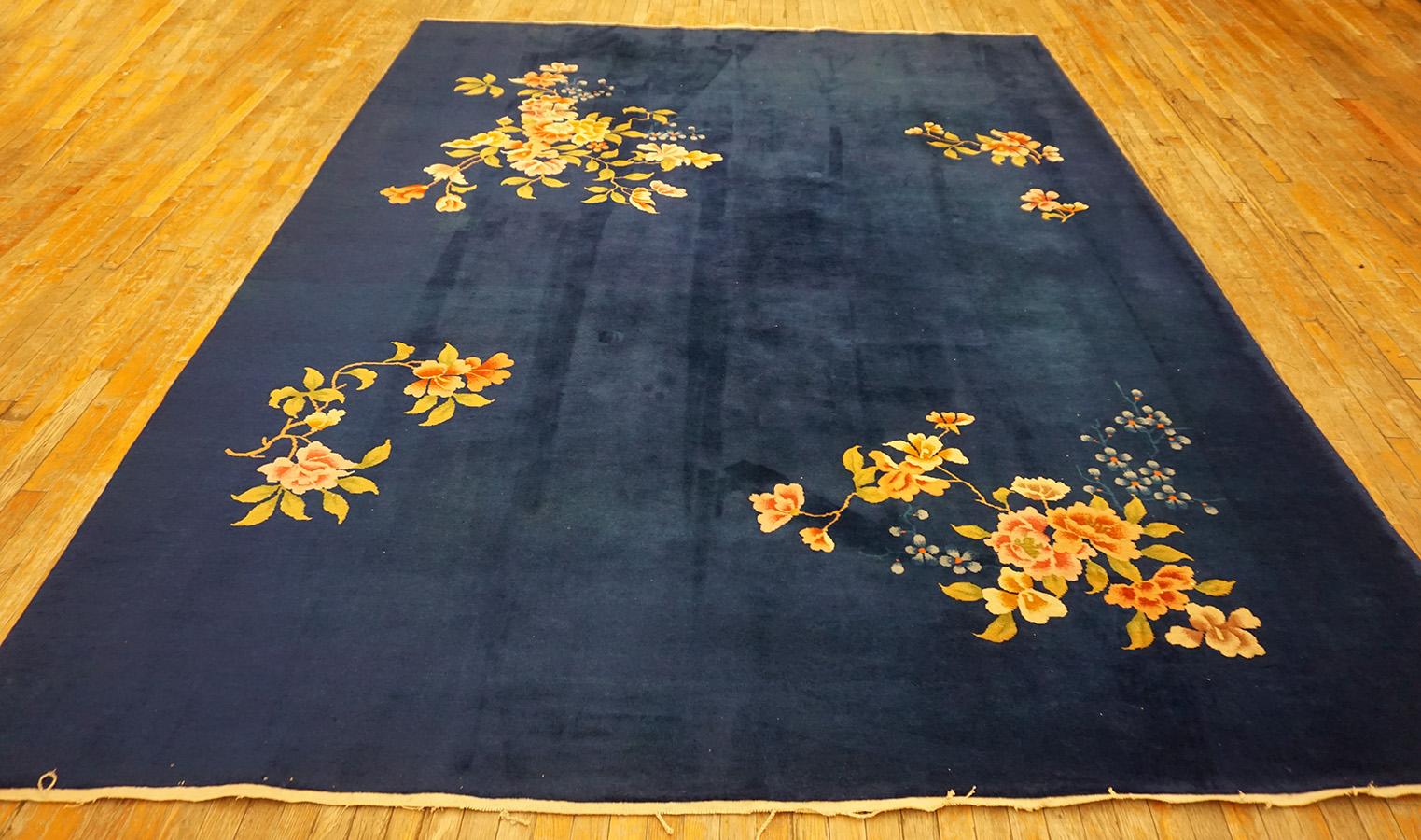 Tapis Art déco chinois des années 1930 9' x 11' 6