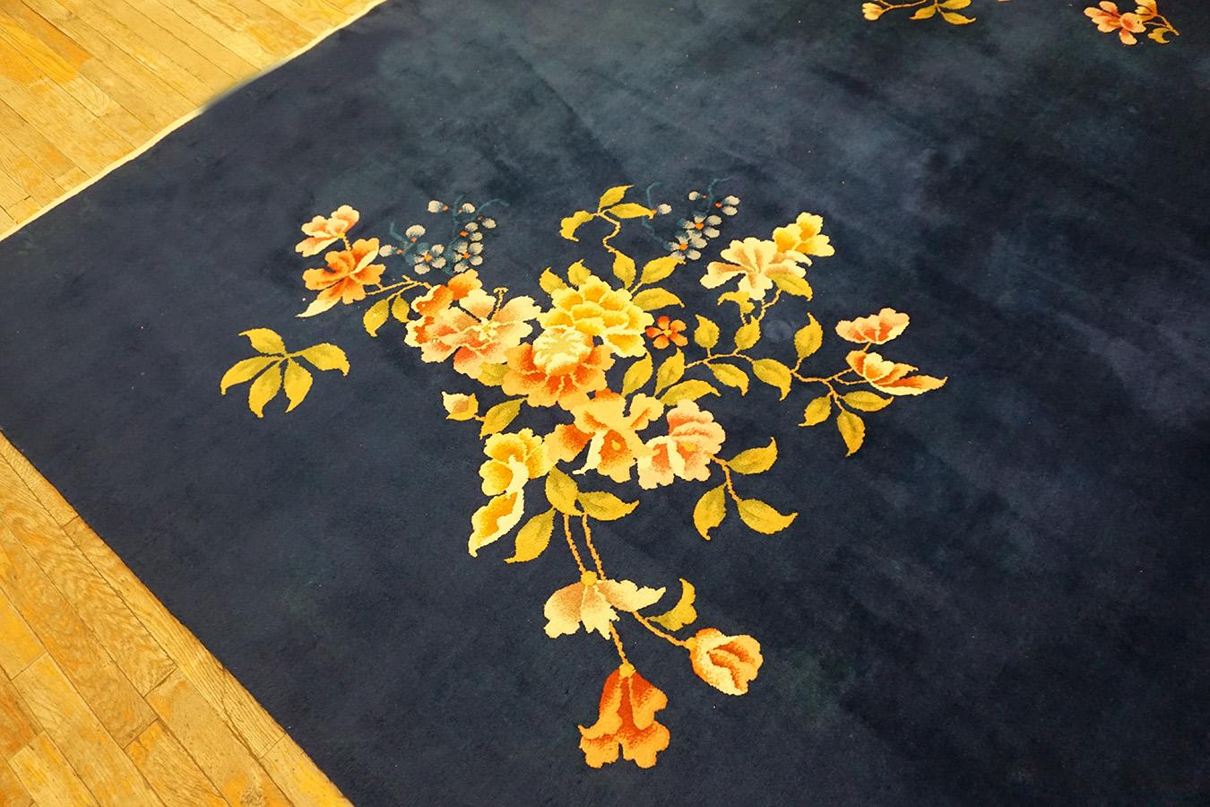 Milieu du XXe siècle Tapis Art déco chinois des années 1930 9' x 11' 6