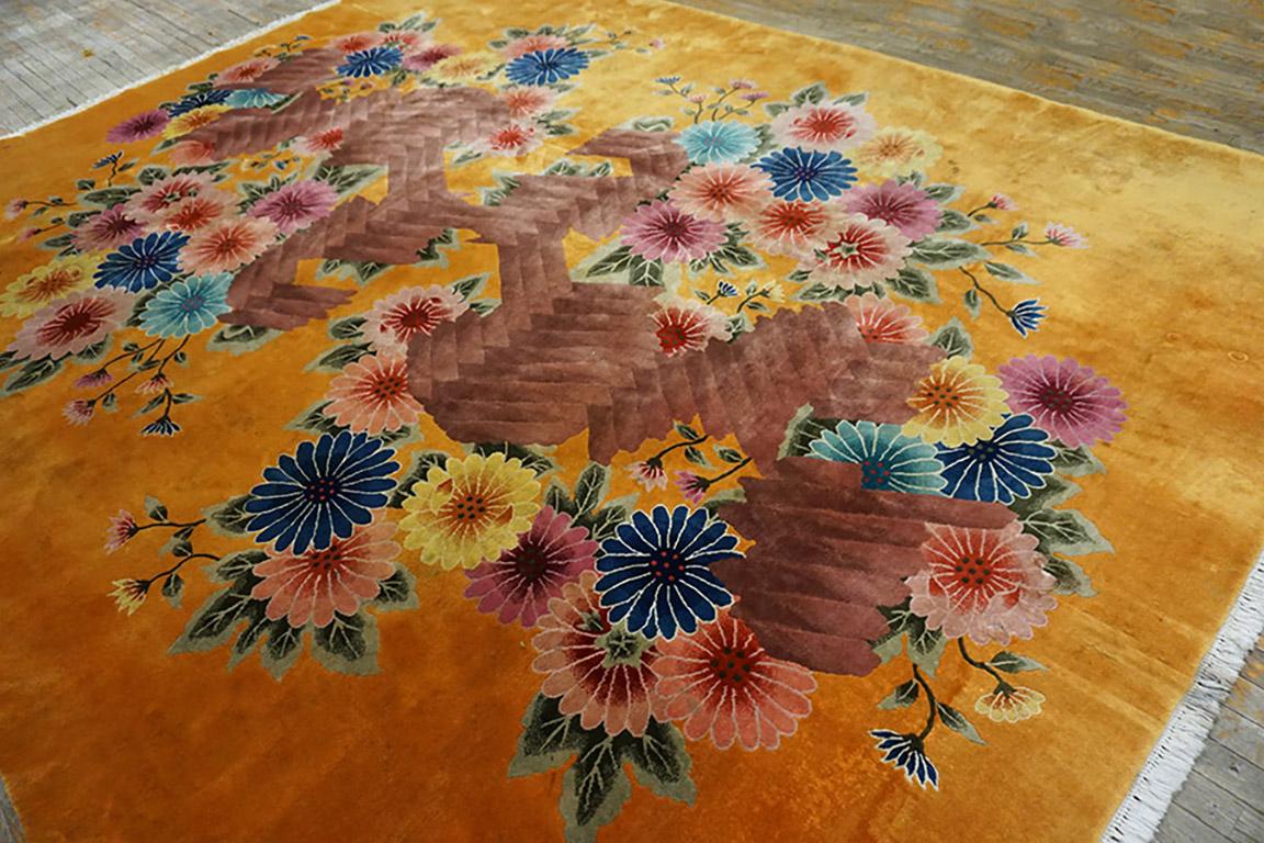 1930s Chinese Art Deco Carpet ( 9' x 12' - 275 x 365 ) For Sale 2