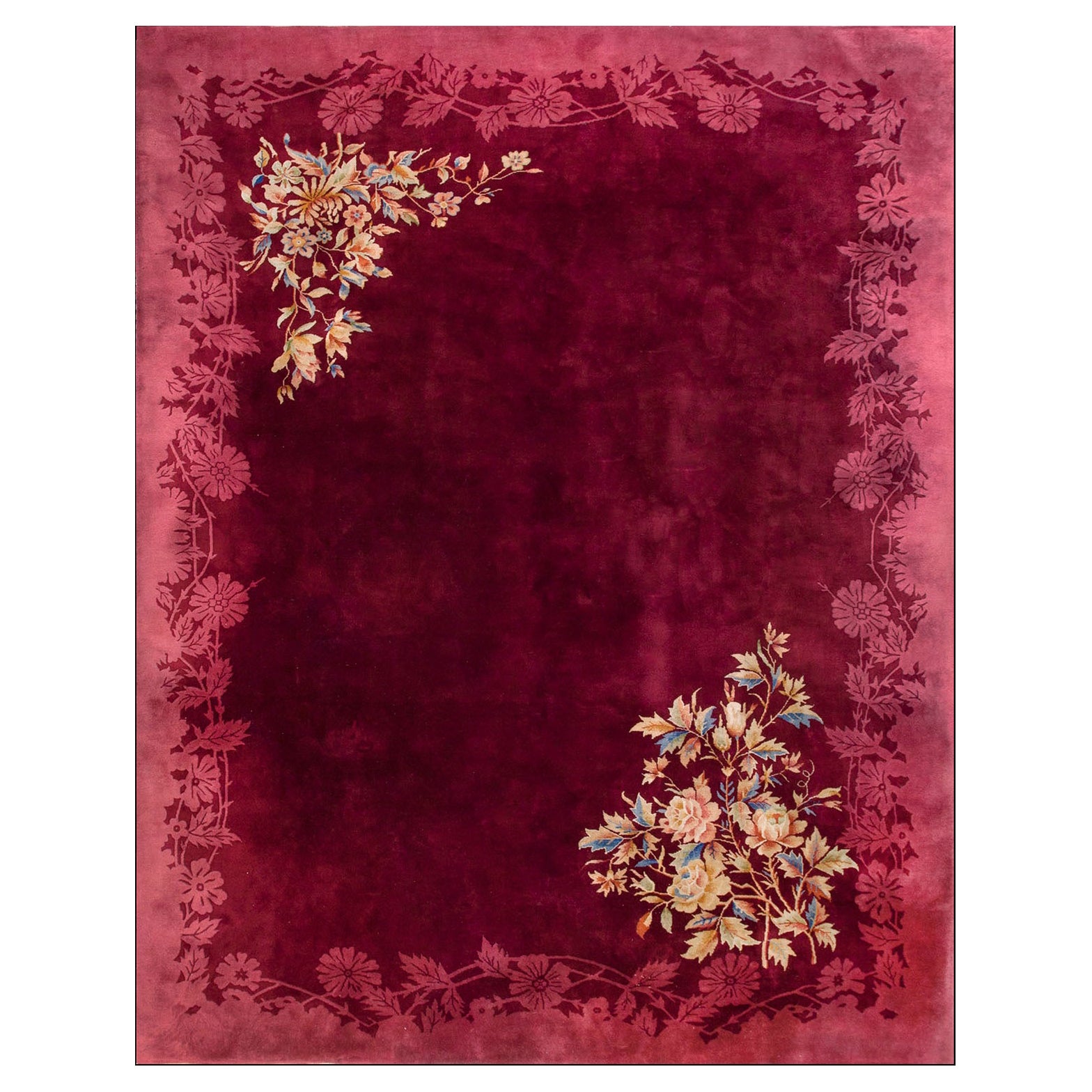 Tappeto Art Deco cinese degli anni '30 9'x 11'6"