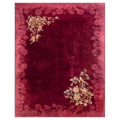 1930s Chinese Art Deco Carpet 9'x 11' 6"