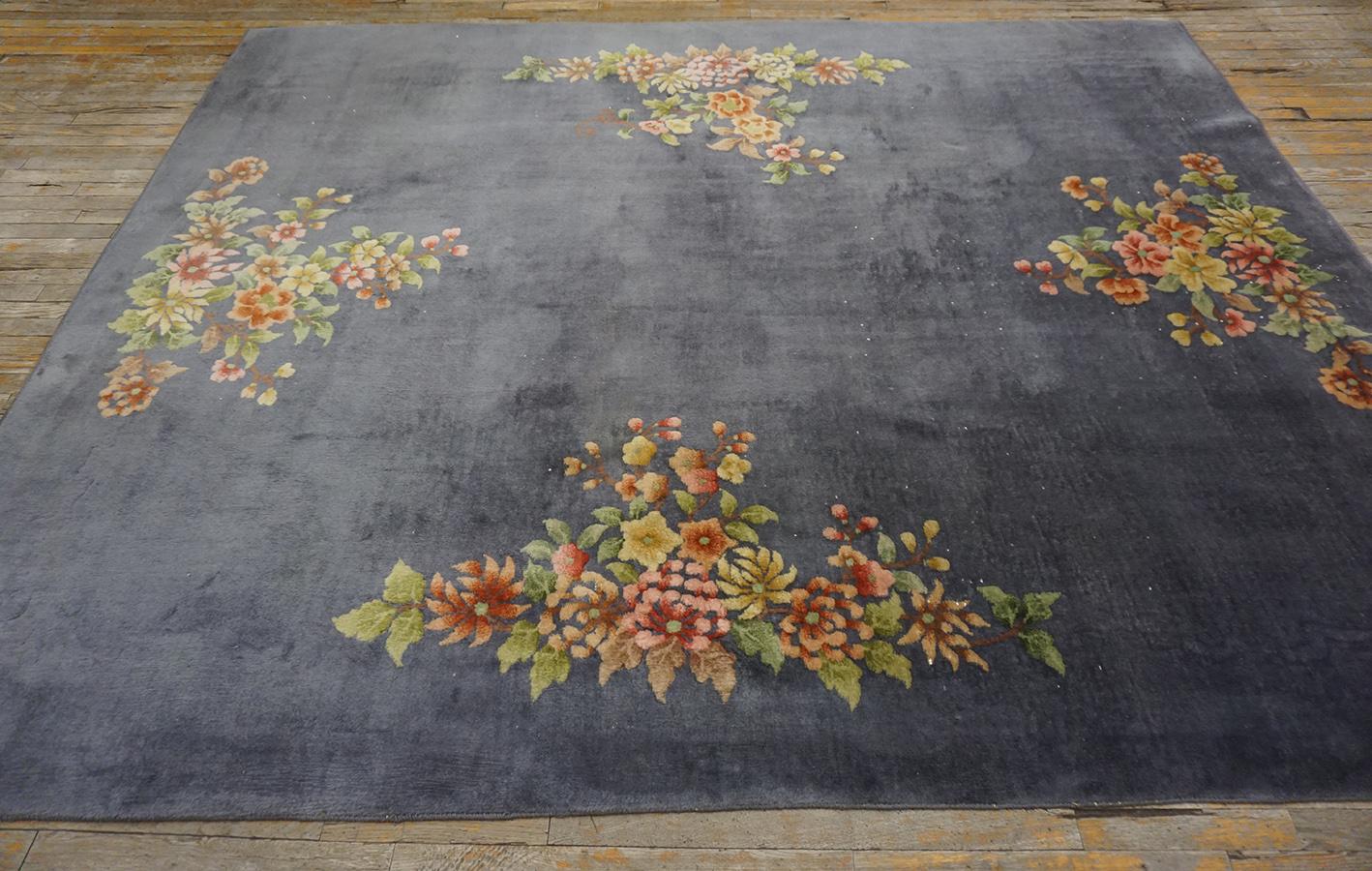 1930s Chinese Art Deco Carpet  In Good Condition For Sale In New York, NY