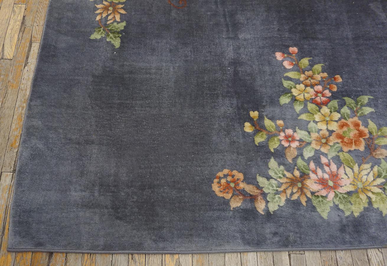 Wool 1930s Chinese Art Deco Carpet  For Sale