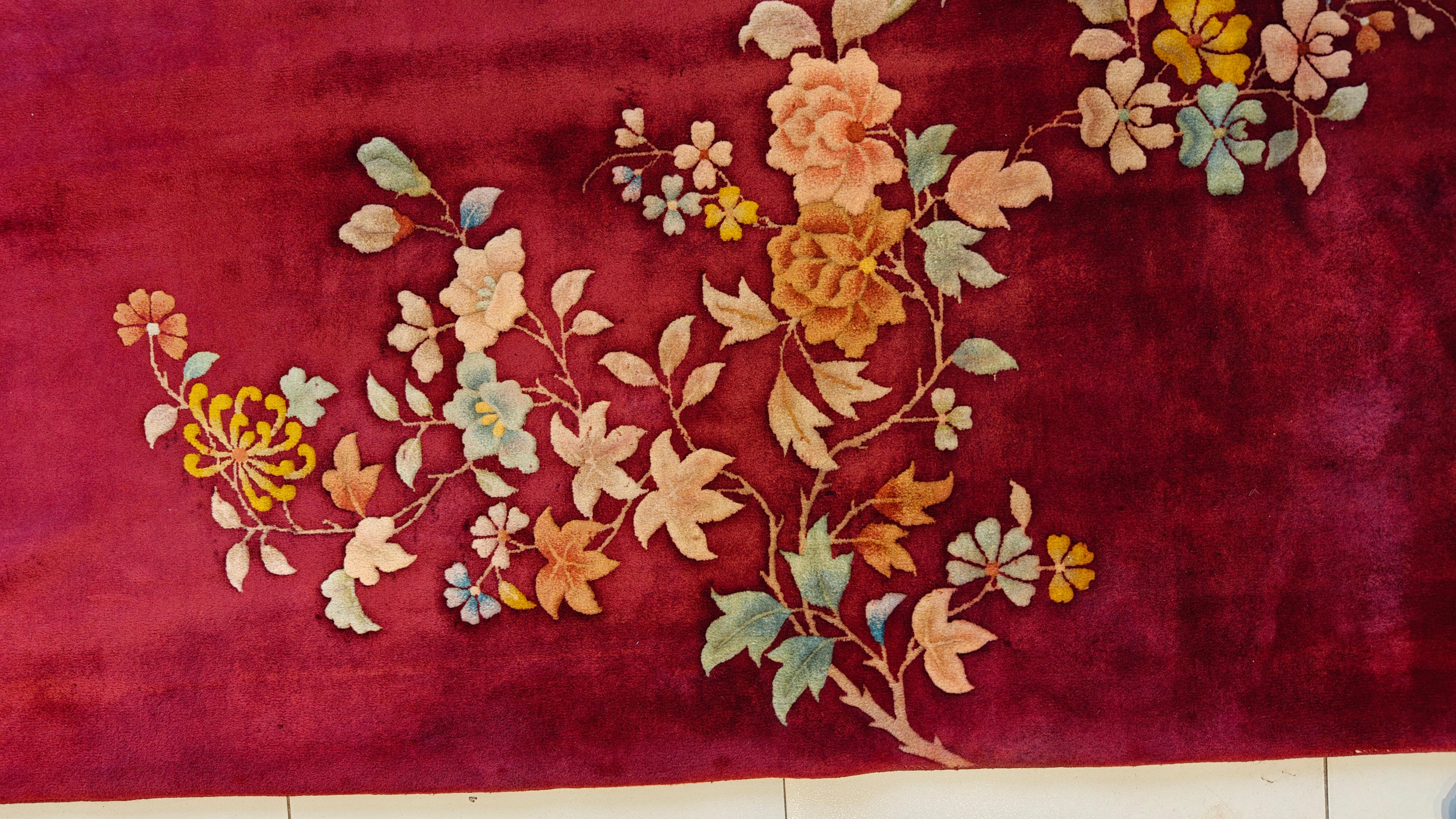 Milieu du XXe siècle Tapis Art Déco chinois des années 1930 en vente