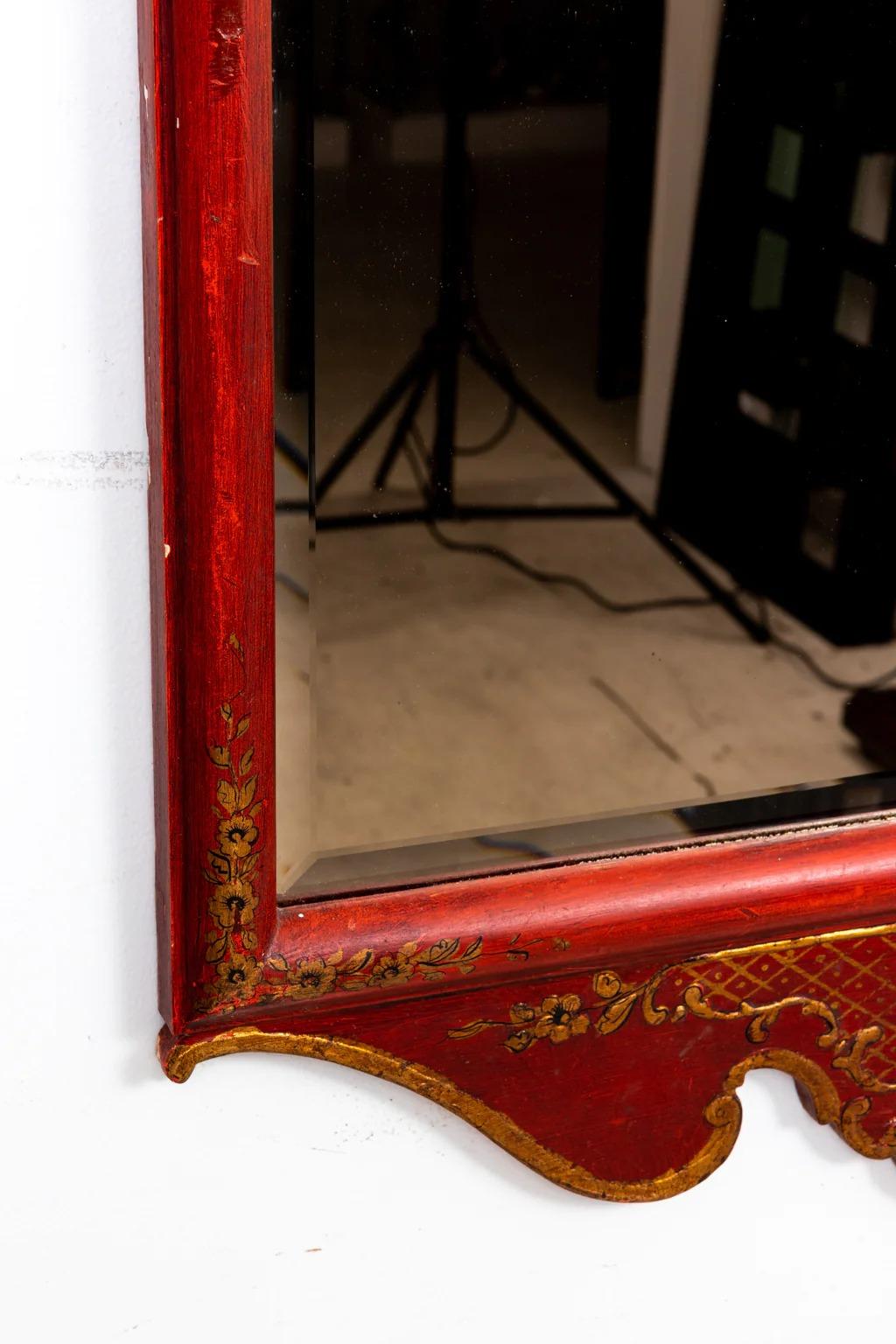 Wood Chinese Mirror, 1930s  For Sale