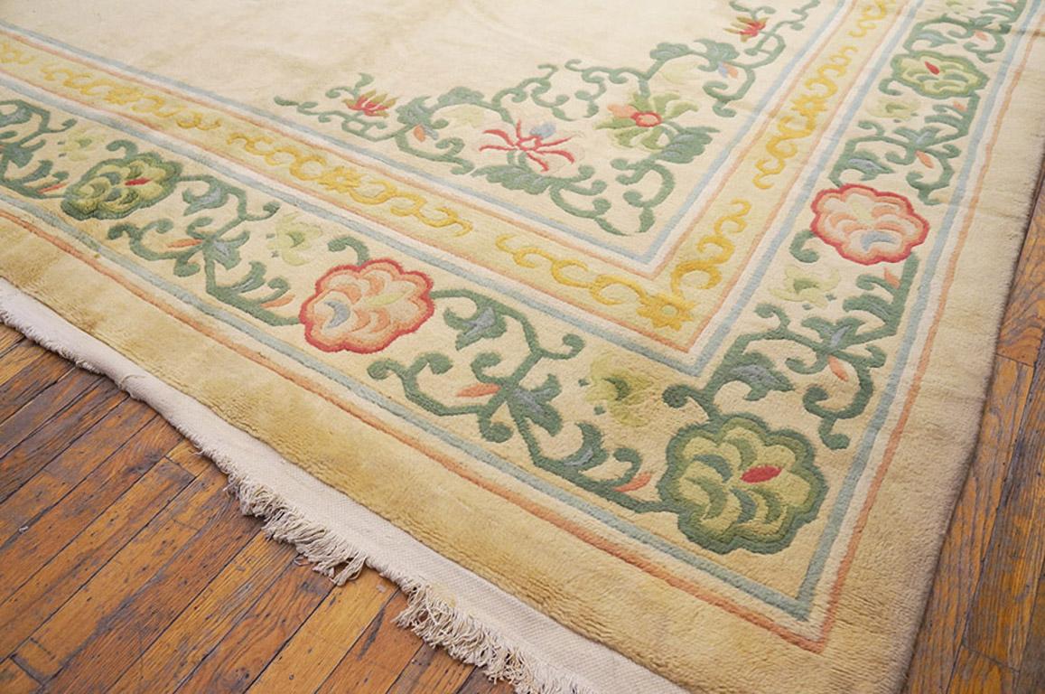 Laine Tapis chinois de Pékin des années 1930 ( 12'3