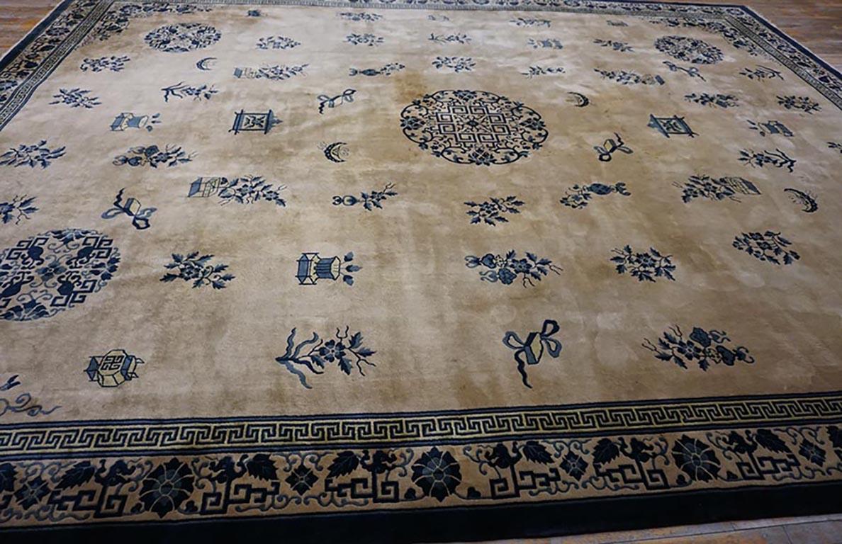Wool 1930s Chinese Peking Carpet ( 14' x 17'6