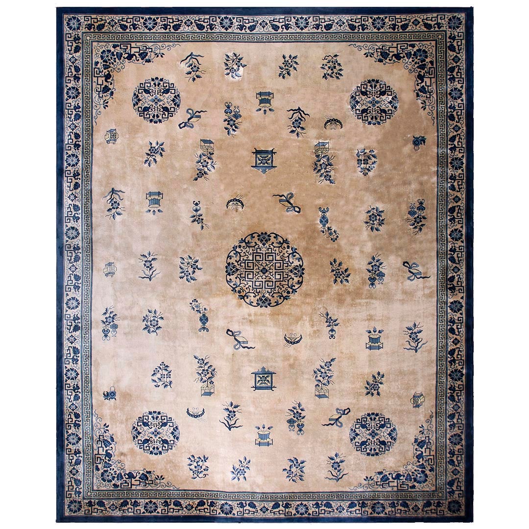 1930s Chinese Peking Carpet ( 14' x 17'6" - 427 x 533 ) For Sale