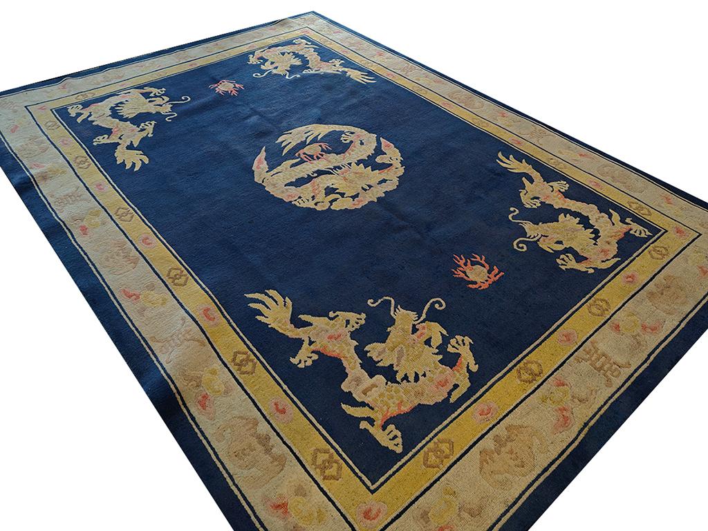 1930s Chinese Peking Dragon Carpet ( 8' x 10'10