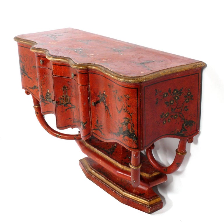 Chinese 1930s Chinoiserie Cabinet or Credenza For Sale