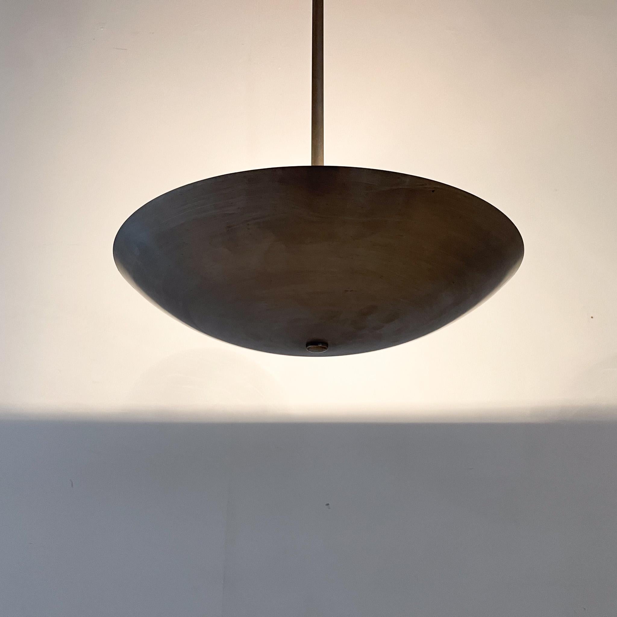 Lampe à suspension chromée des années 1930 par le designer Franta Anyz, Tchécoslovaquie en vente 3