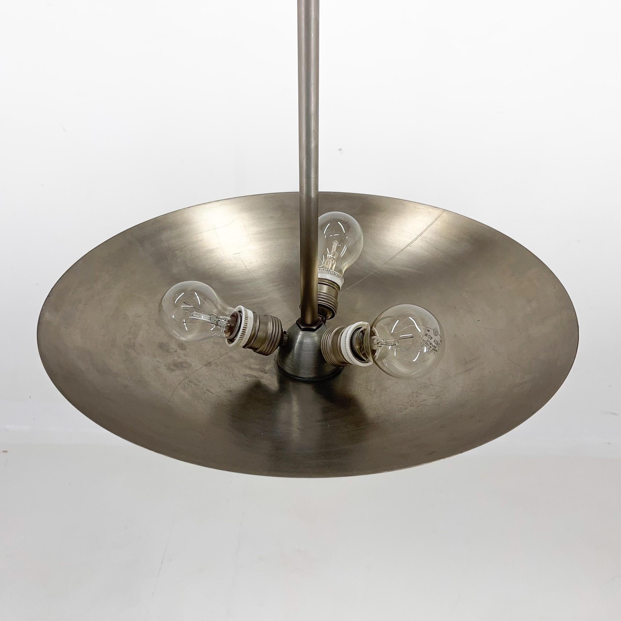 Lampe à suspension chromée des années 1930 par le designer Franta Anyz, Tchécoslovaquie en vente 5
