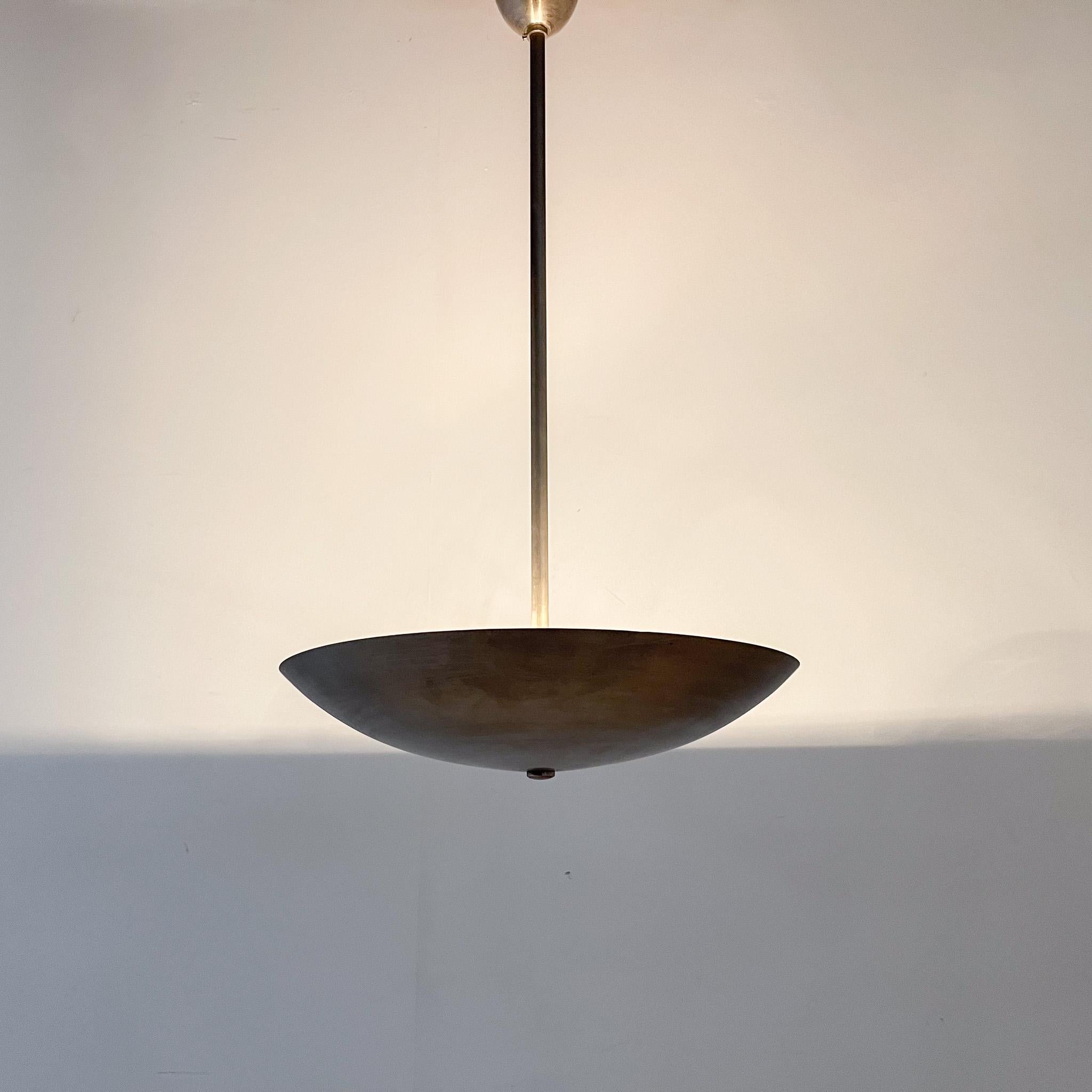 1930's Chrome Pendant Light by Designer Franta Anyz, Czechoslovakia In Good Condition For Sale In Praha, CZ