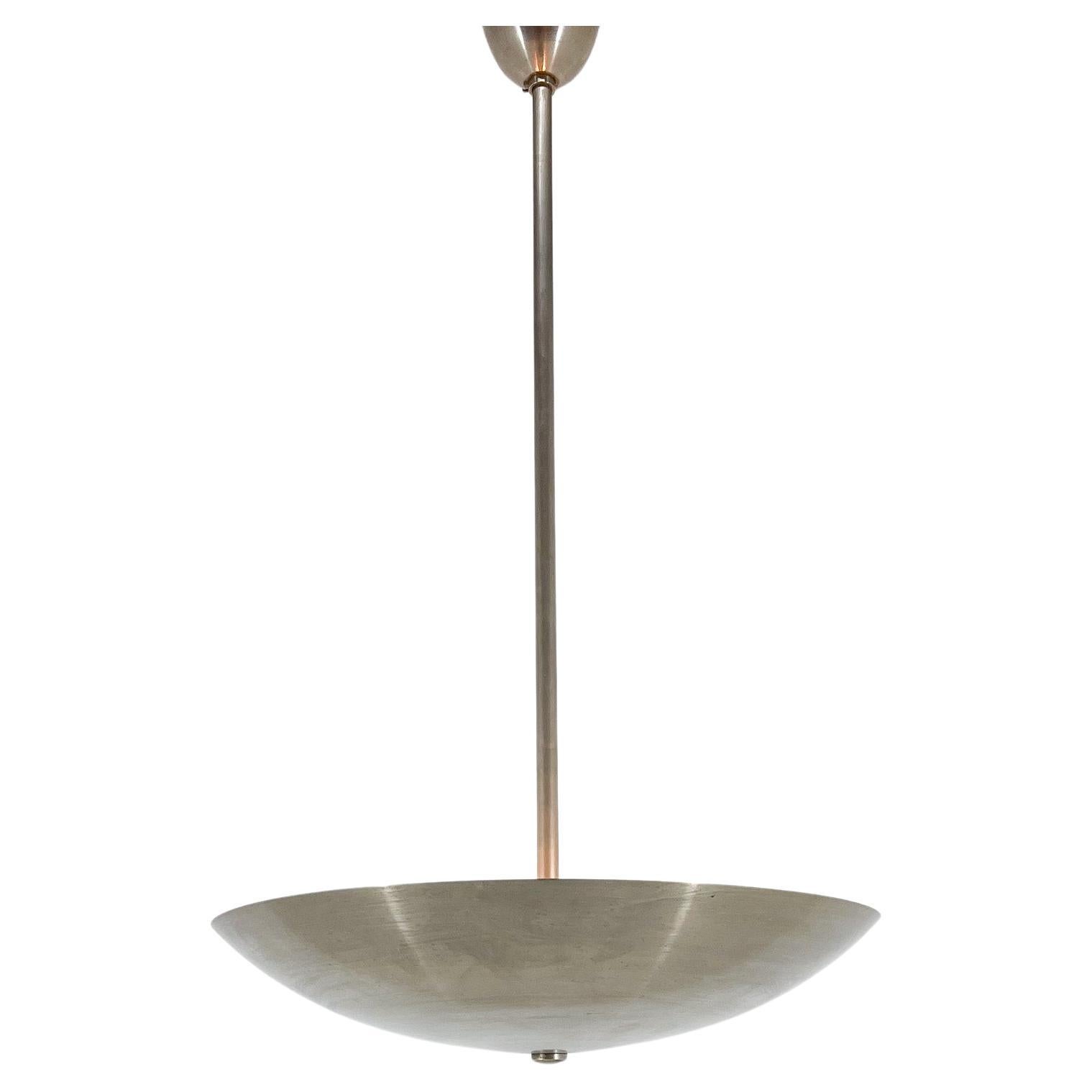 Lampe à suspension chromée des années 1930 par le designer Franta Anyz, Tchécoslovaquie