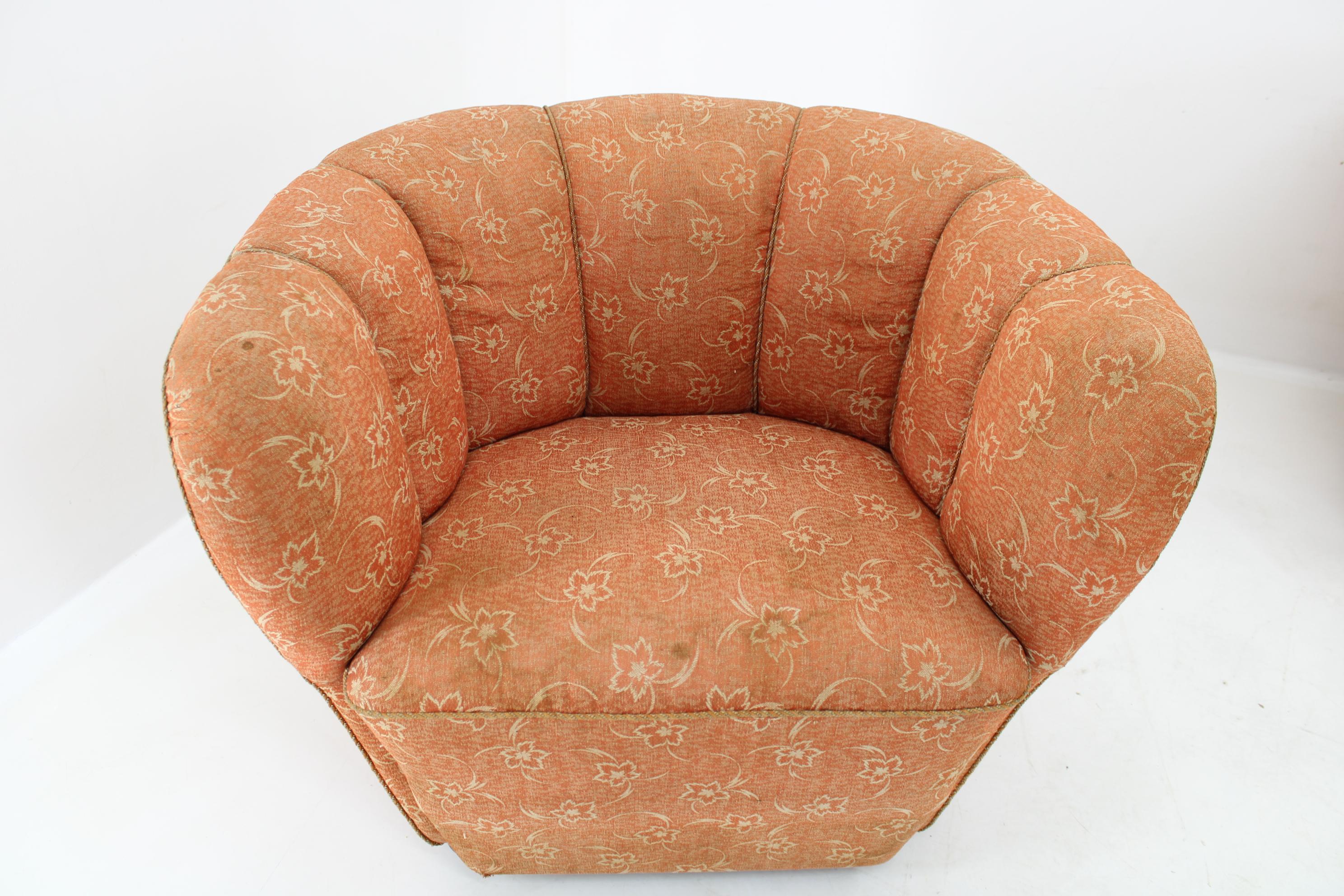Fabric 1930s Club Chair by UP zavody, Czechoslovakia For Sale