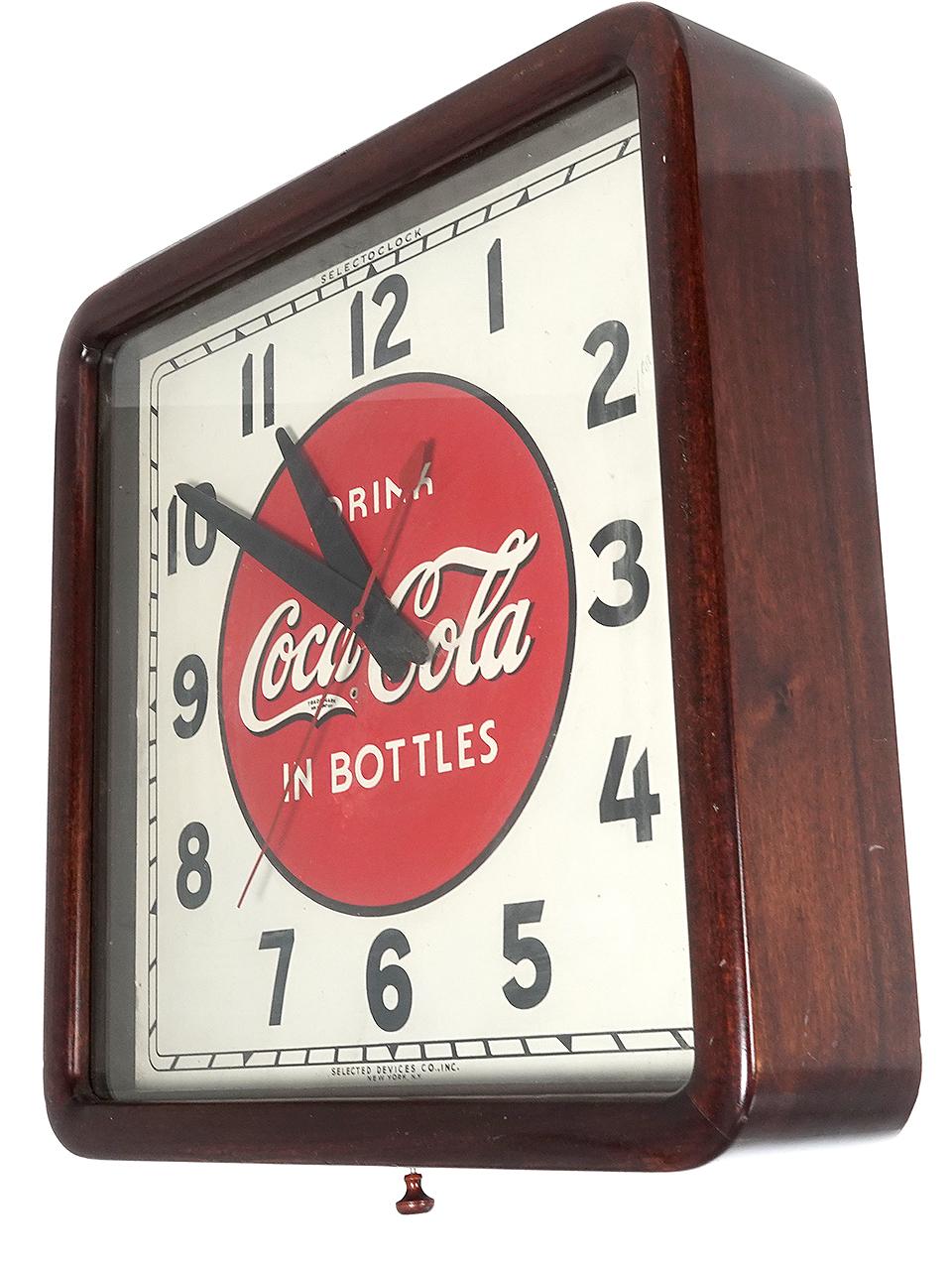coca cola wall clock vintage