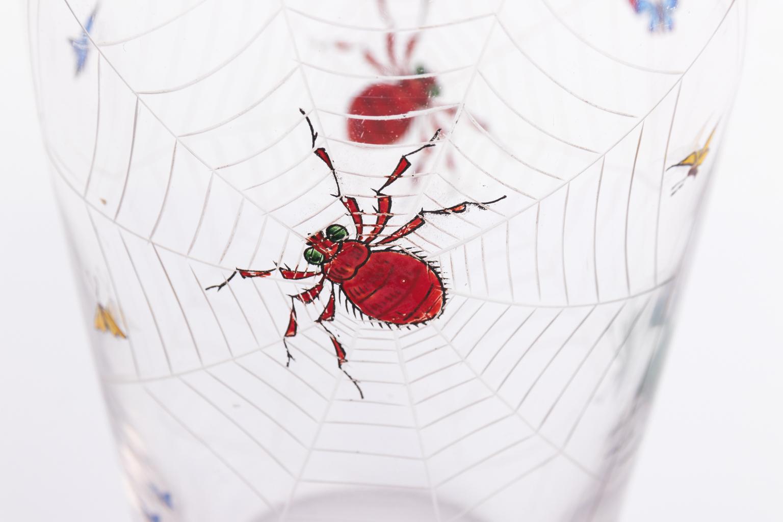 1930s Cocktail Shaker with Hand Painted Spider 3